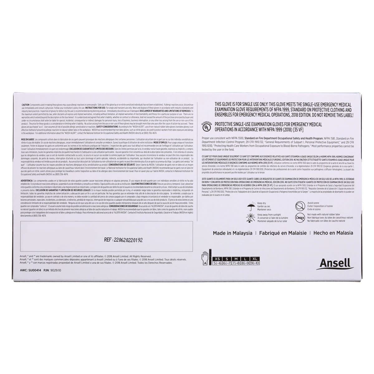 Microflex FreeForm SE Nitrile Exam Gloves, Powder-Free, Non-Sterile, Blue, Extra Large, 100/Box, FFS-700-XL thumbnail 6