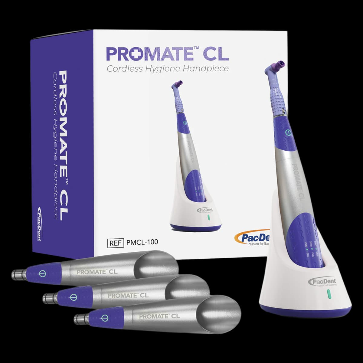 Pac-Dent ProMate CL Cordless Hygiene Handpiece Kit, 500-4000 RPM, PMCL-100 - Pac-Dent - ProMate CL Cordless Hygiene Handpiece Kit - Image 1
