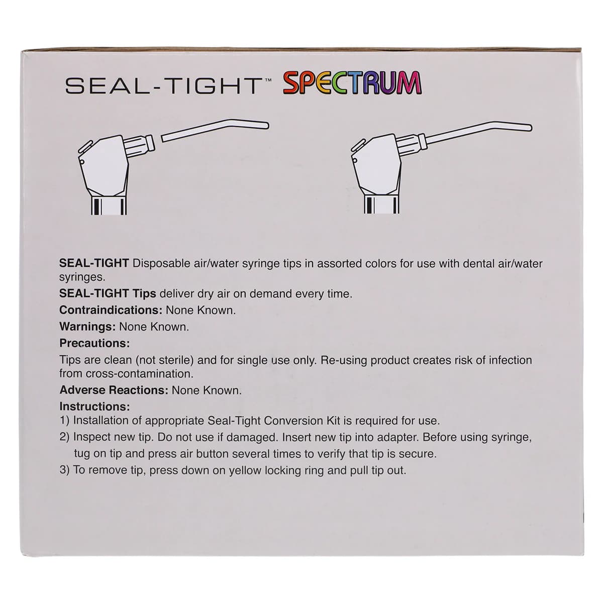 Kerr TotalCare Seal-Tight Spectrum Disposable Air/Water Syringe Tips, Assorted Colors, Bulk Refill, 1500/Bag, 72500 thumbnail 3