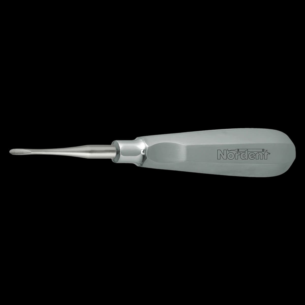 Nordent #81 Modified Apexo Straight Surgical Elevator, Single End, 3.0mm Blade, Stainless Steel, #201 Handle - Elevator SE #81 #201 Handle - Image 1