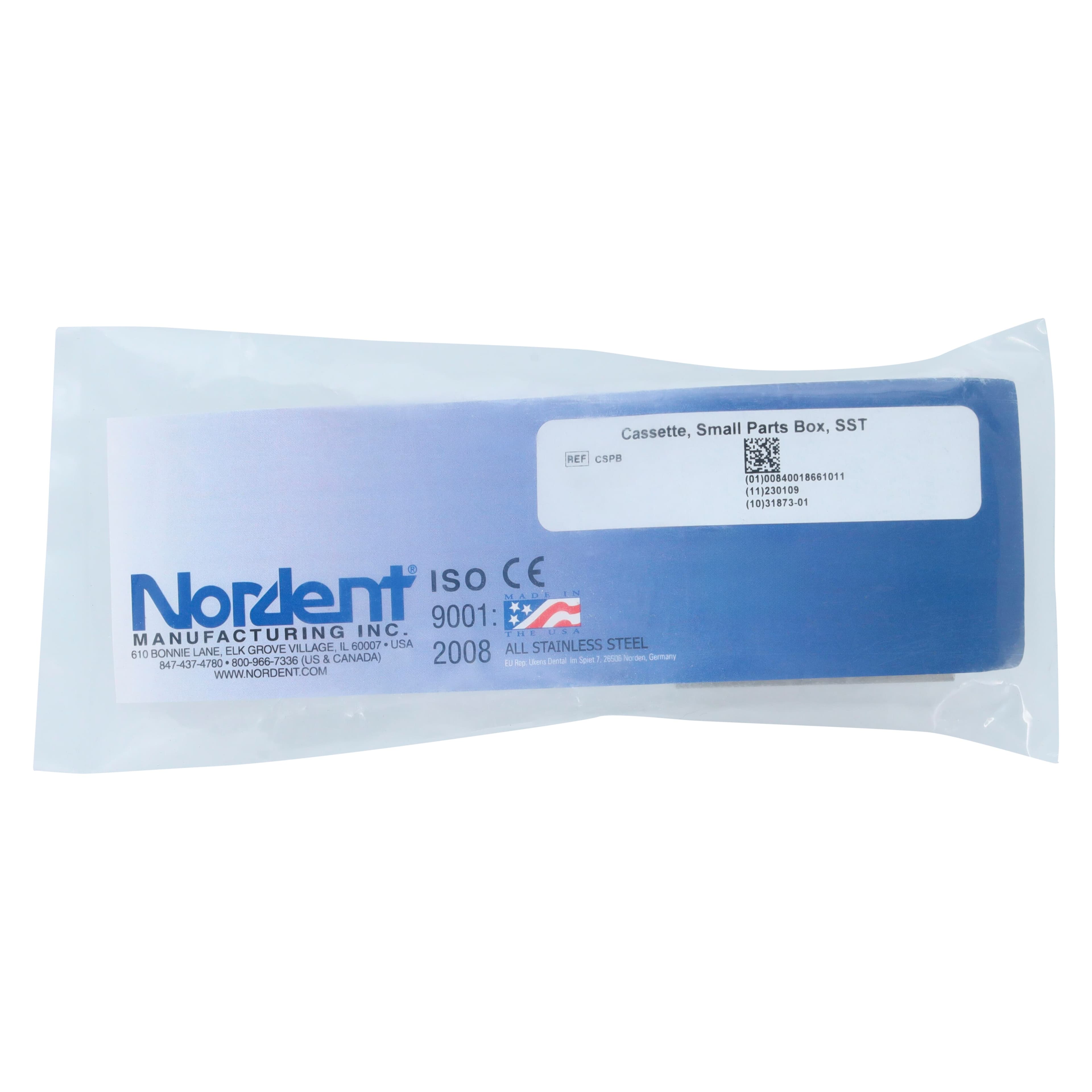 Nordent Cassette Small Parts Box, Stainless Steel, 1.4"L x 1.25"W x 1"H, CSPB thumbnail 4