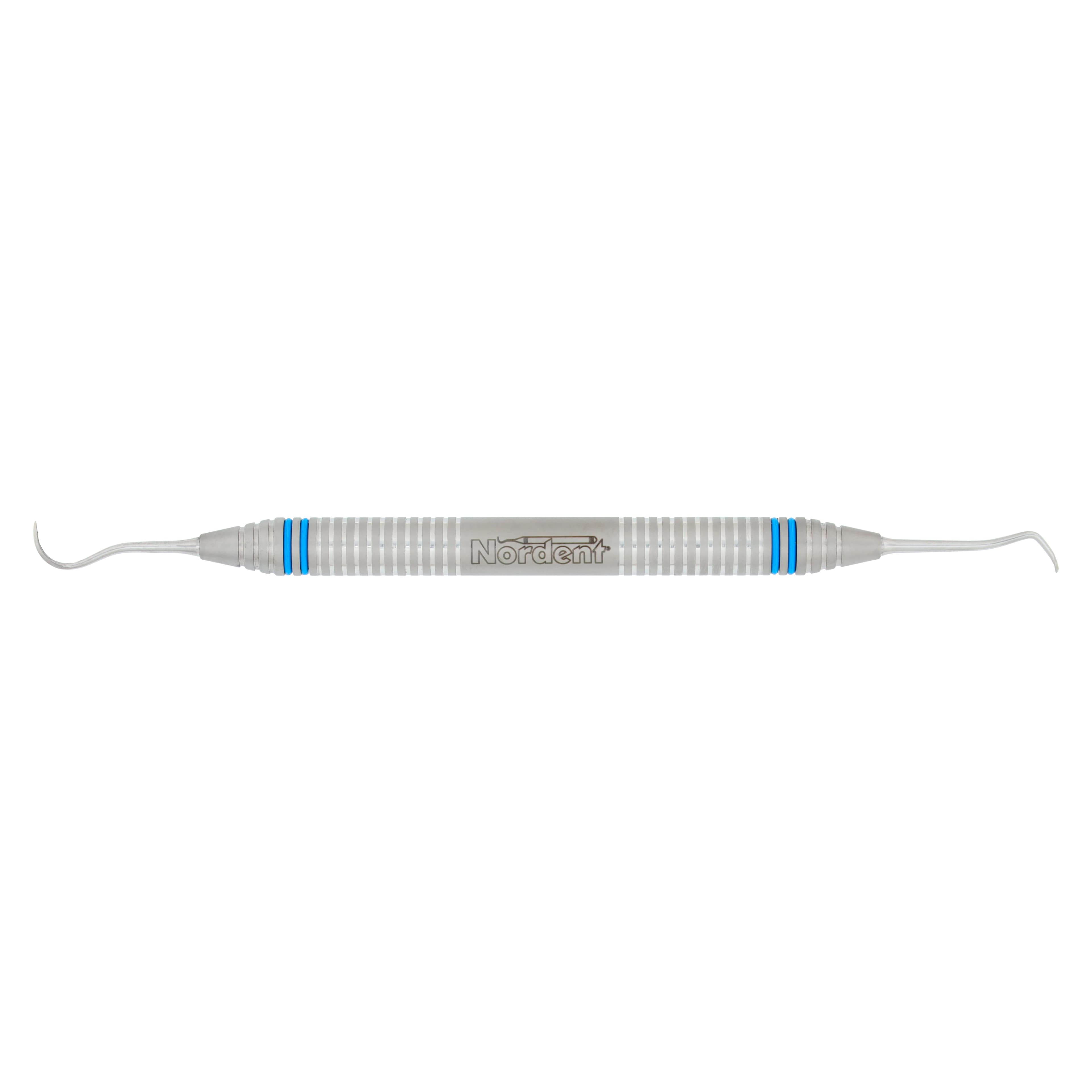 Nordent Scalette Double-Ended Anterior Sickle/Spoon Scaler #1, DuraLite ColorRings, CESCN1 - Anterior Scaler Double End Sickle/Spoon #1 - Image 1