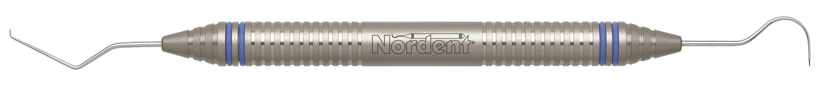 Nordent Double-Ended Dental Explorer, Tufts #17-23, DuraLite ColorRings Handle, Stainless Steel - Explorers - Double-Ended - Tufts #17-23 - DuraLite&reg; ColorRings - Image 1