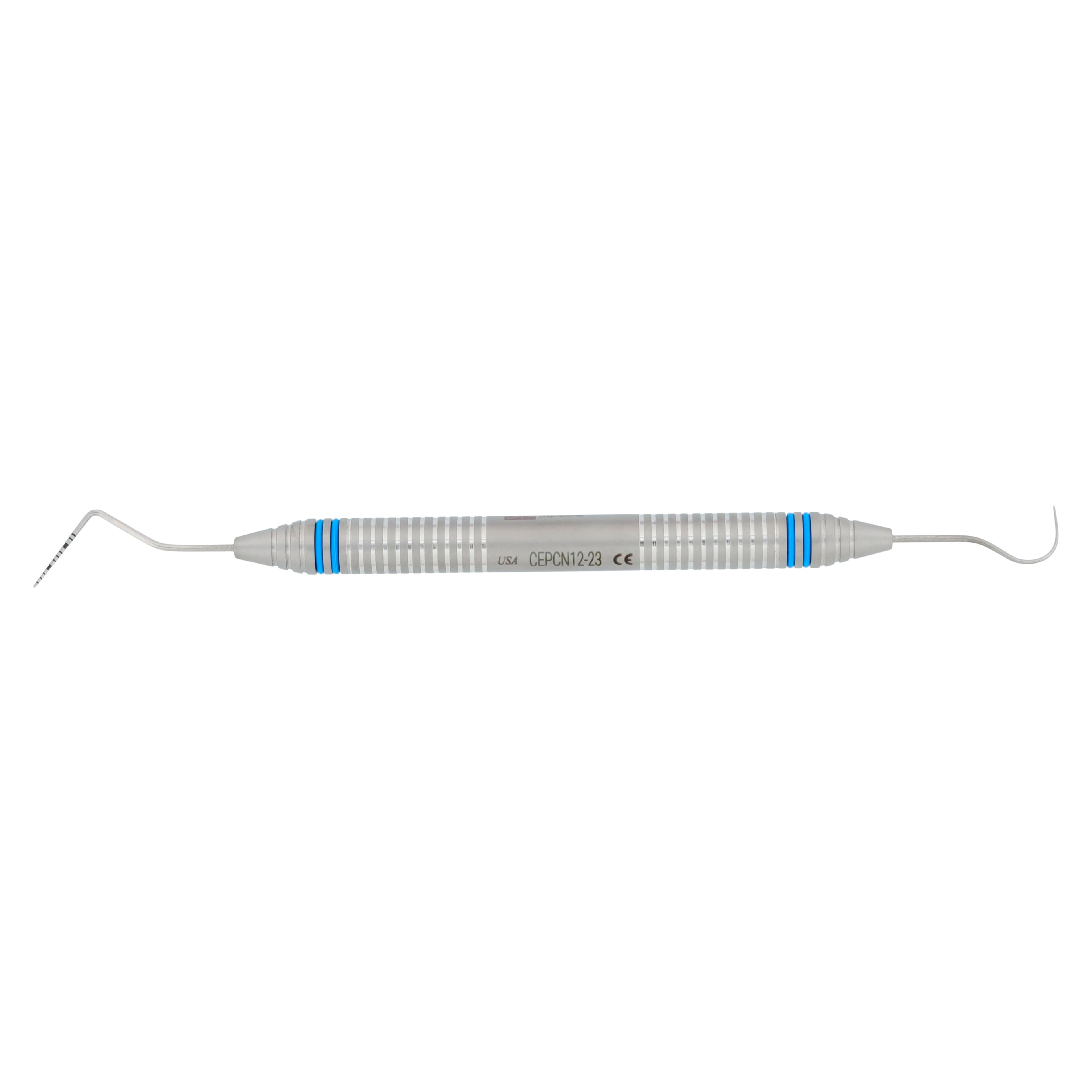 Nordent Expro Double-Ended Explorer/Probe, UNC #12 (1-12 mm) Color-Coded Probe with #23 Shepherd's Hook Explorer, DuraLite ColorRings, CEPCN12-23 thumbnail 5