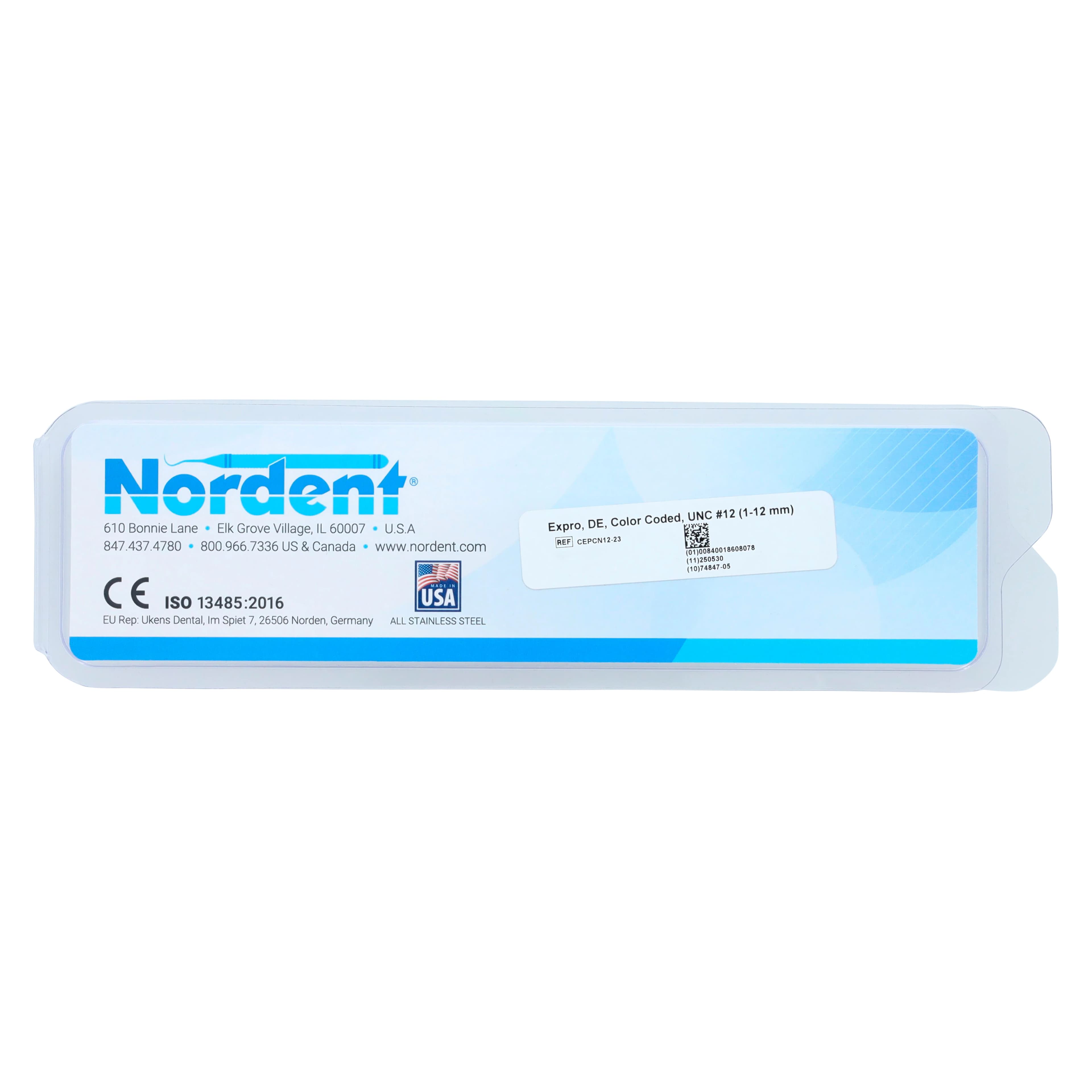 Nordent Expro Double-Ended Explorer/Probe, UNC #12 (1-12 mm) Color-Coded Probe with #23 Shepherd's Hook Explorer, DuraLite ColorRings, CEPCN12-23 thumbnail 6