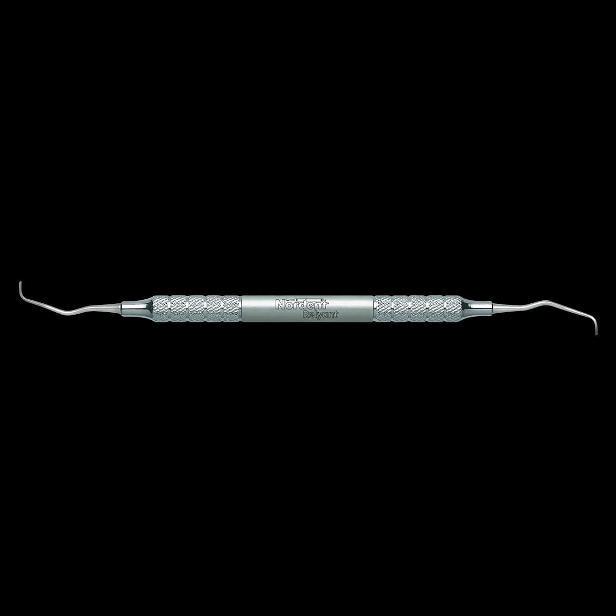 Nordent Relyant Langer #1-2 Double-End Curette, #6 Handle, Stainless Steel, VSCLN1-2 - Curette DE Relyant Langer #1-2 #6 Handle - Image 1