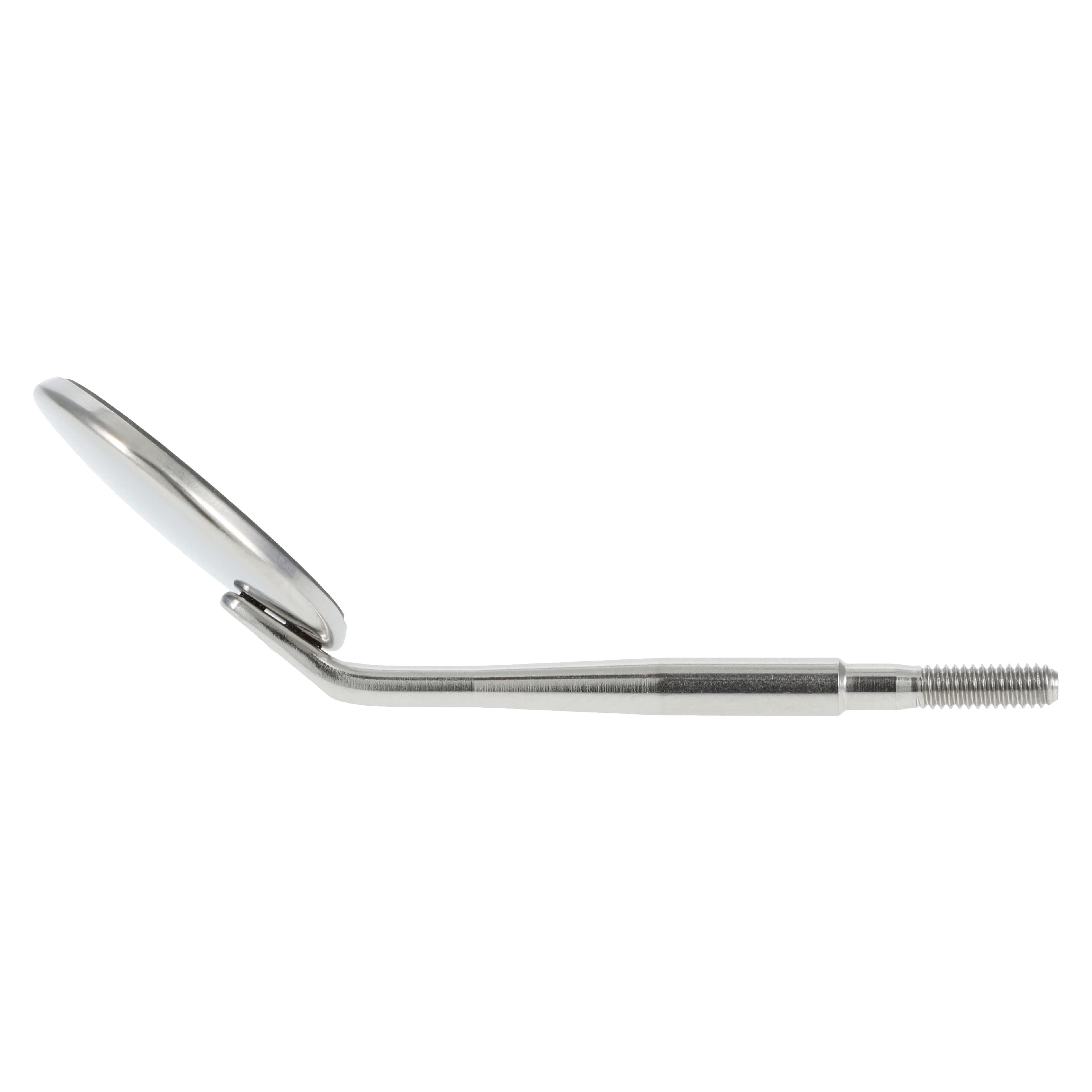 Nordent Front Surface Mirror Heads, Cone Socket #5, Medium, Stainless Steel, Rhodium Coated, 12/Pack thumbnail 4