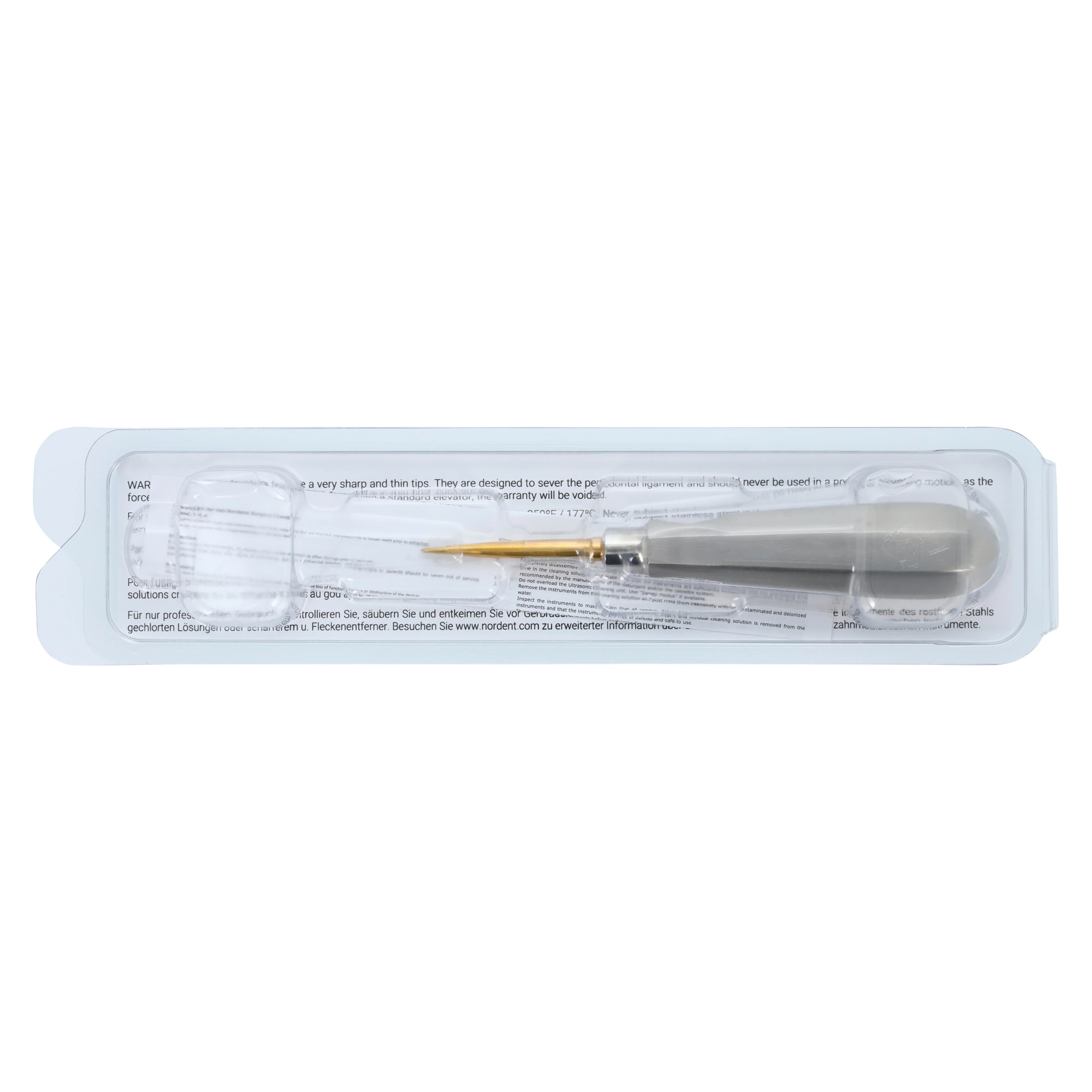 Nordent Luxation Elevator, #3S, Straight, 3 mm, Titanium Nitride Coated, Single End thumbnail 5