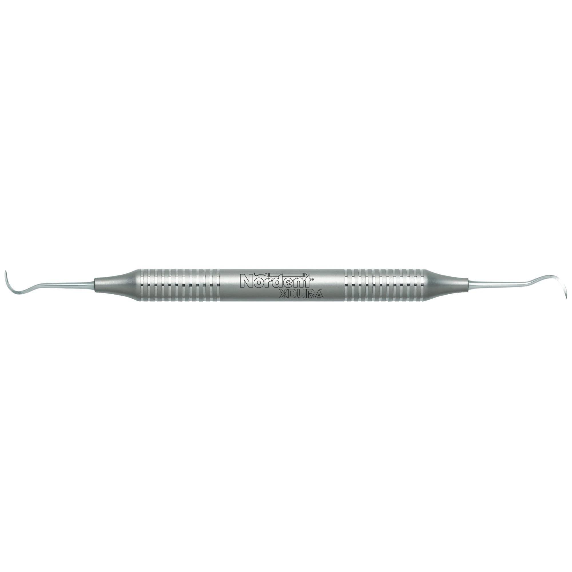 Nordent XDURA Universal Offset Sickle Scaler, Double End, #NMJ (R138), DuraLite Round Handle, Stainless Steel thumbnail 2