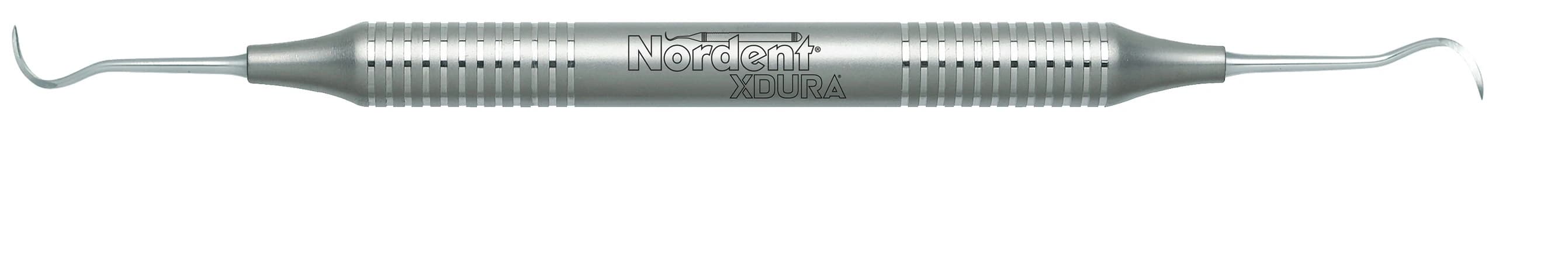Nordent XDURA Universal Offset Sickle Scaler, Double End, #NMJ (R138), DuraLite Round Handle, Stainless Steel - NMJ Scaler/Universal R138 XDURA - Image 1