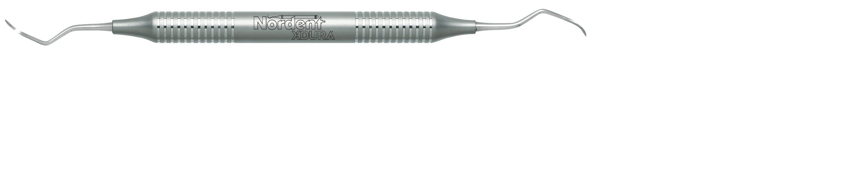 Nordent XDURA Posterior Sickle Scaler #204, Double-Ended, DuraLite Round Handle, Stainless Steel, RENS204 thumbnail 2