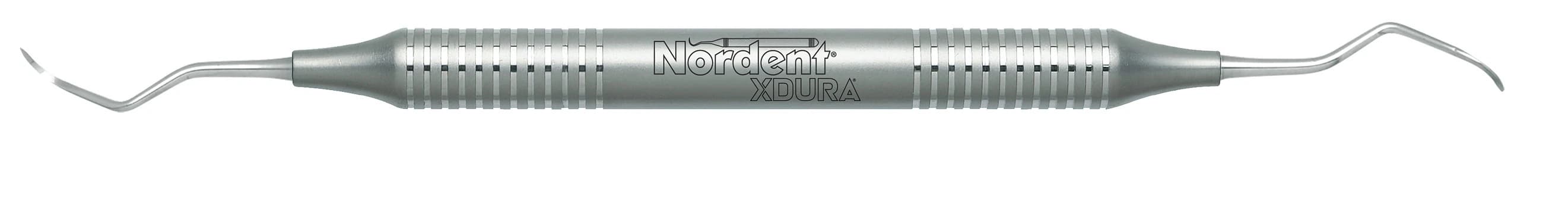 Nordent XDURA Posterior Sickle Scaler #204IUFW, Double-Ended, DuraLite Round Handle, Stainless Steel - XDURA&reg; Scalers - Posterior Sickle #204IUFW - DuraLite&reg; Round - Image 1