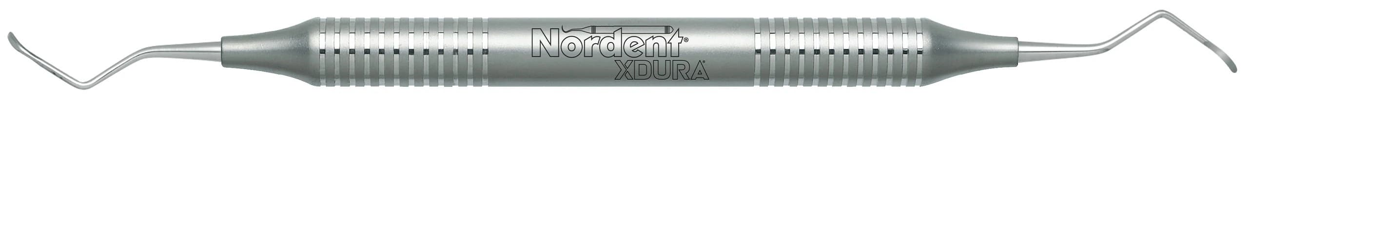 Nordent XDURA Columbia #4R-4L Universal Curette, Double-Ended, DuraLite Round Handle, Stainless Steel, 1/Pkg - XDURA&reg; Universal Curettes - Columbia #4R-4L - DuraLite&reg; Round - Image 1