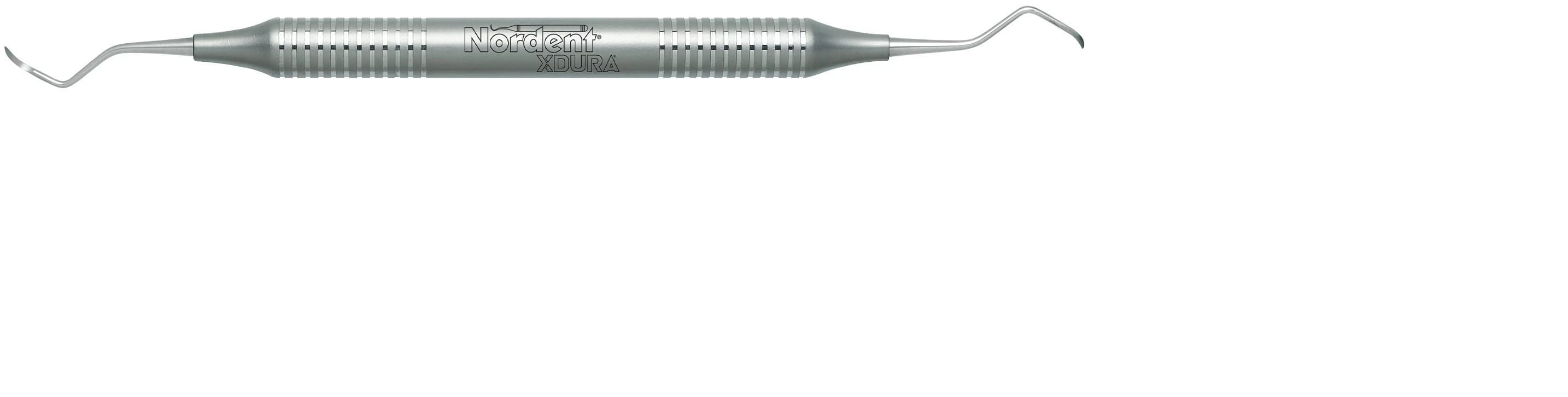 Nordent XDURA McCall #13S-14S Double-End Curette, DuraLite Round Handle, Stainless Steel, RENSM13S-14S thumbnail 2