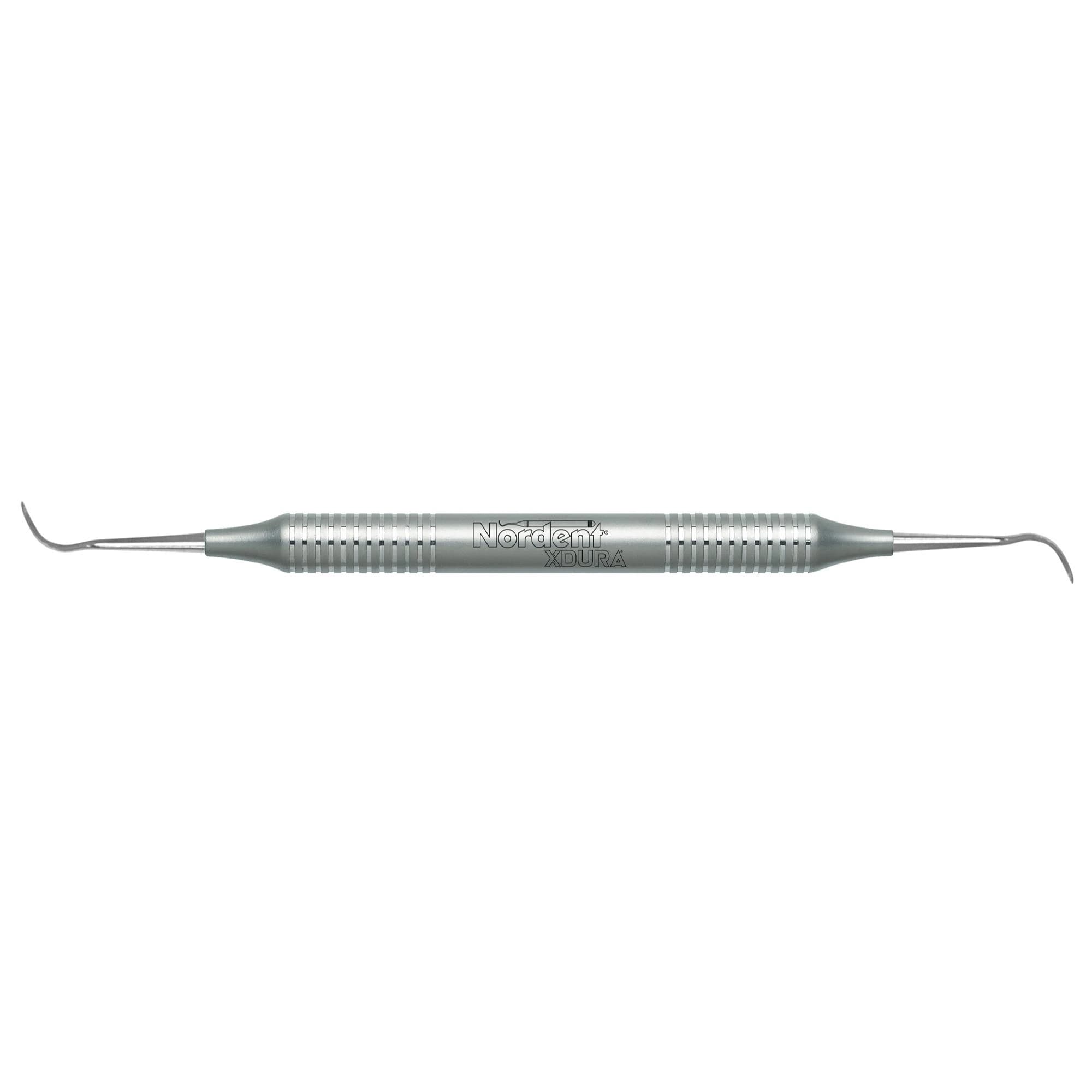 Nordent XDURA Universal Sickle Scaler #4, Posterior Offset, Double-End, DuraLite Round Handle, RENSN4 - Offset Universal Sickle 4 XDURA - Image 1