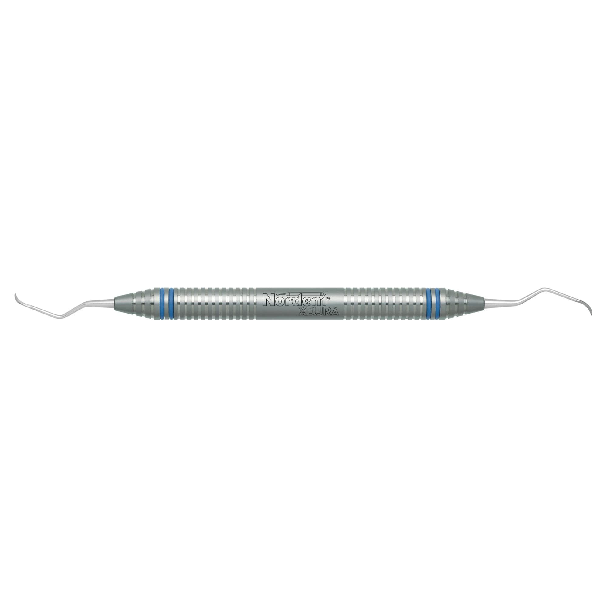 Nordent XDURA Columbia 13/14 Double-Ended Universal Curette, DuraLite ColorRings Handle - Columbia 13/14 XDURA - Image 1
