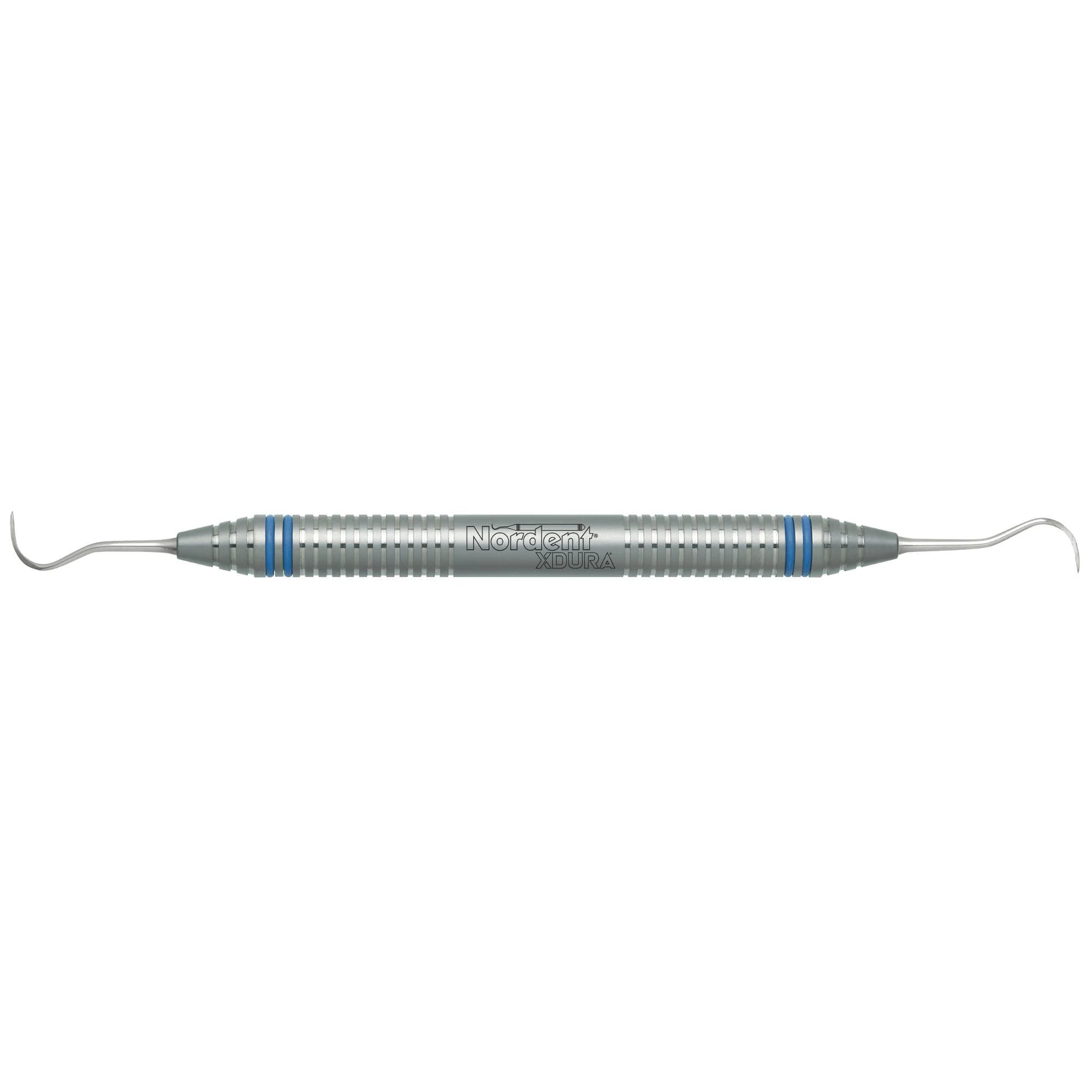 Nordent XDURA Double-Ended Offset Sickle Scaler N67 (H6/H7), DuraLite ColorRings Handle, Stainless Steel thumbnail 2