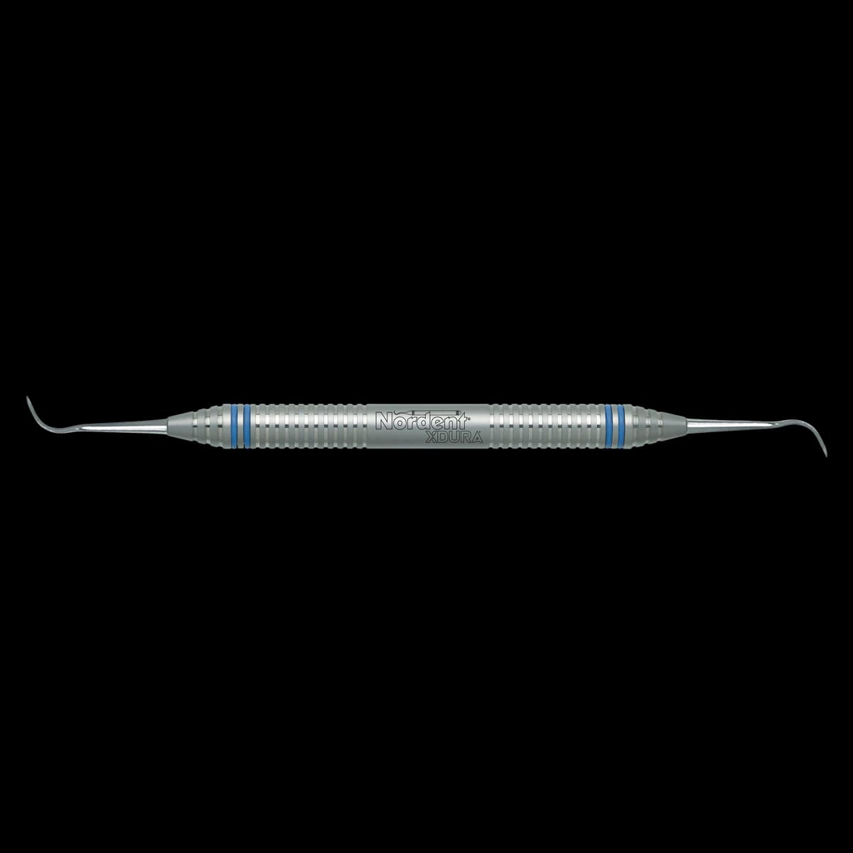 Nordent Xdura Universal Sickle Scaler #4, Double-End, Posterior Offset, DuraLite ColorRings Handle, CENSN4 - Offset Universal Sickle 4 Classic&nbsp; - Image 1