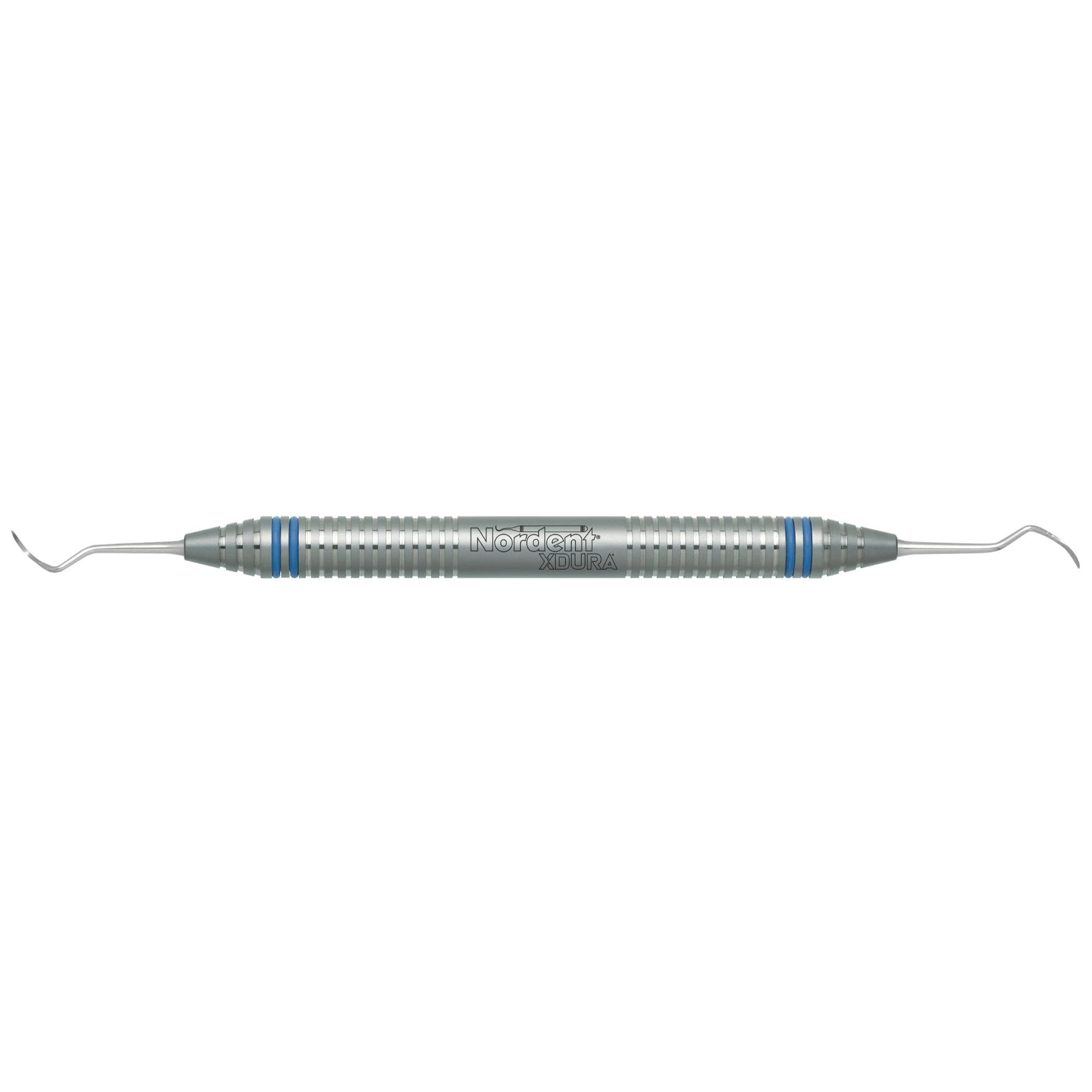Nordent XDURA Posterior Sickle Scaler #204S, Double-Ended, DuraLite ColorRings Handle, Stainless Steel, CENS204S - XDURA&reg; Scalers - Posterior Sickle #204S - DuraLite&reg; ColorRings - Image 1