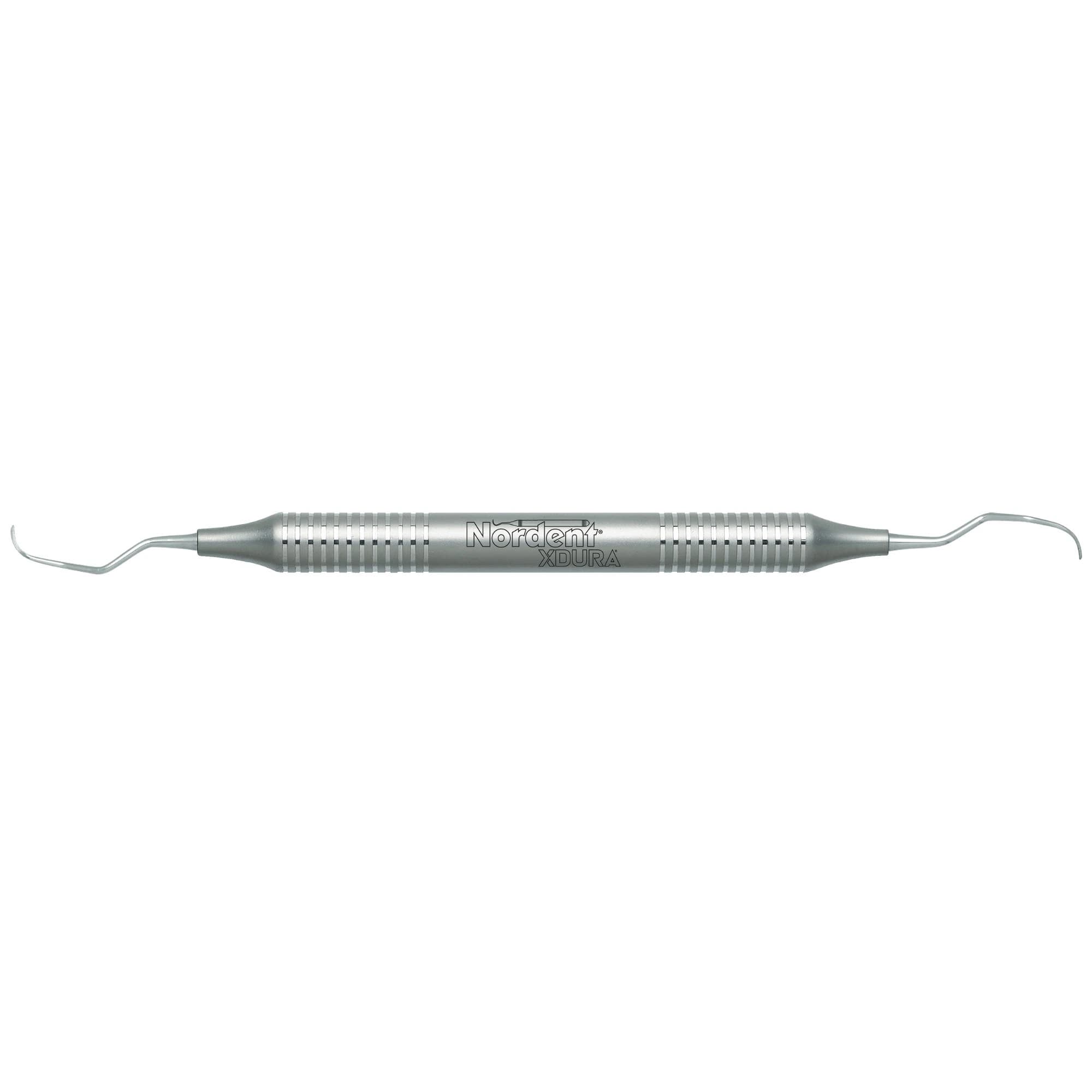 Nordent XDURA Universal Curette, Langer #3-4, Double-Ended, DuraLite Round Handle, Stainless Steel, RENSLN3-4 - XDURA&reg; Universal Curettes - Langer #3-4 - DuraLite&reg; Round - Image 1