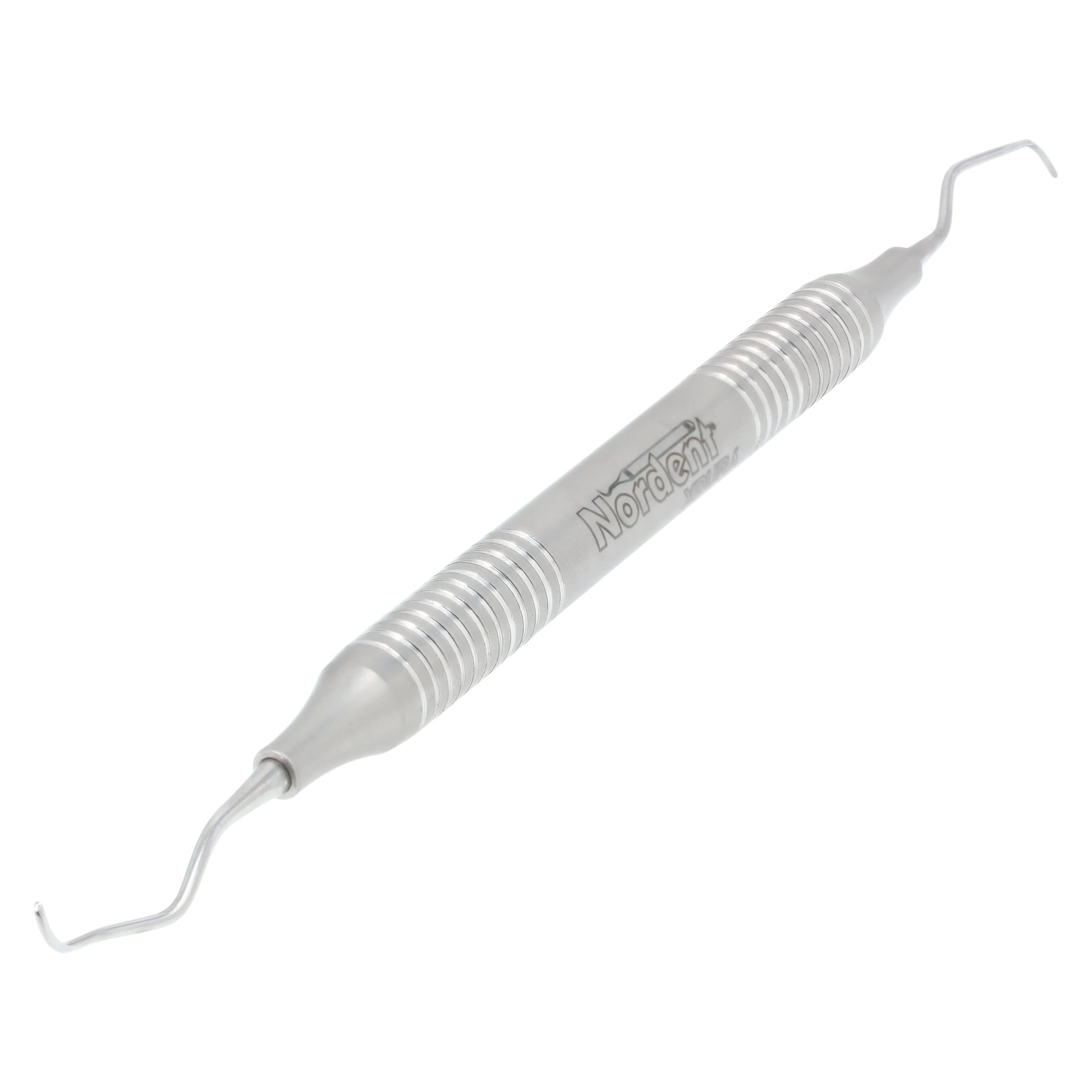 Nordent XDURA Universal Curette, Langer #3-4, Double-Ended, DuraLite Round Handle, Stainless Steel, RENSLN3-4 thumbnail 2
