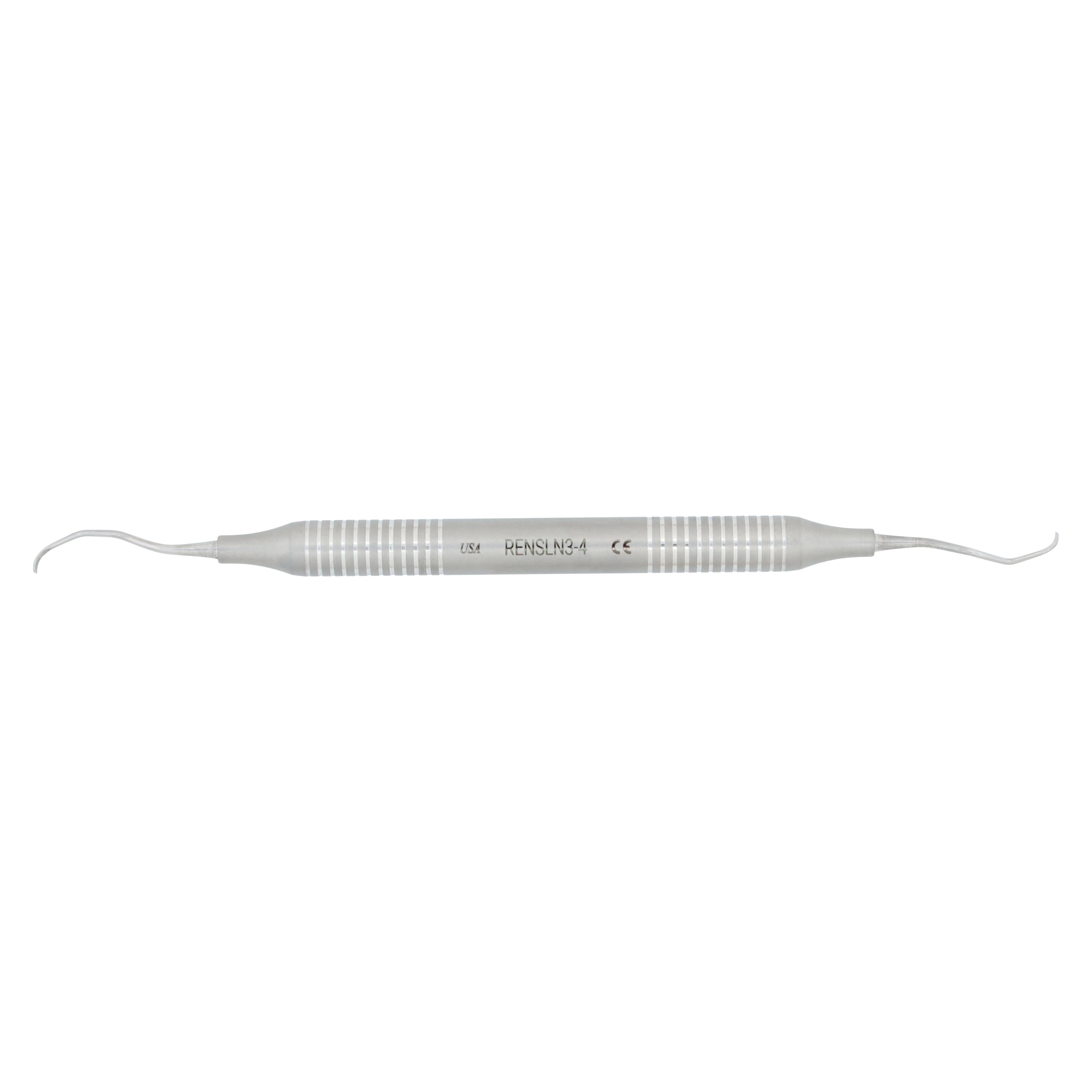 Nordent XDURA Universal Curette, Langer #3-4, Double-Ended, DuraLite Round Handle, Stainless Steel, RENSLN3-4 thumbnail 5