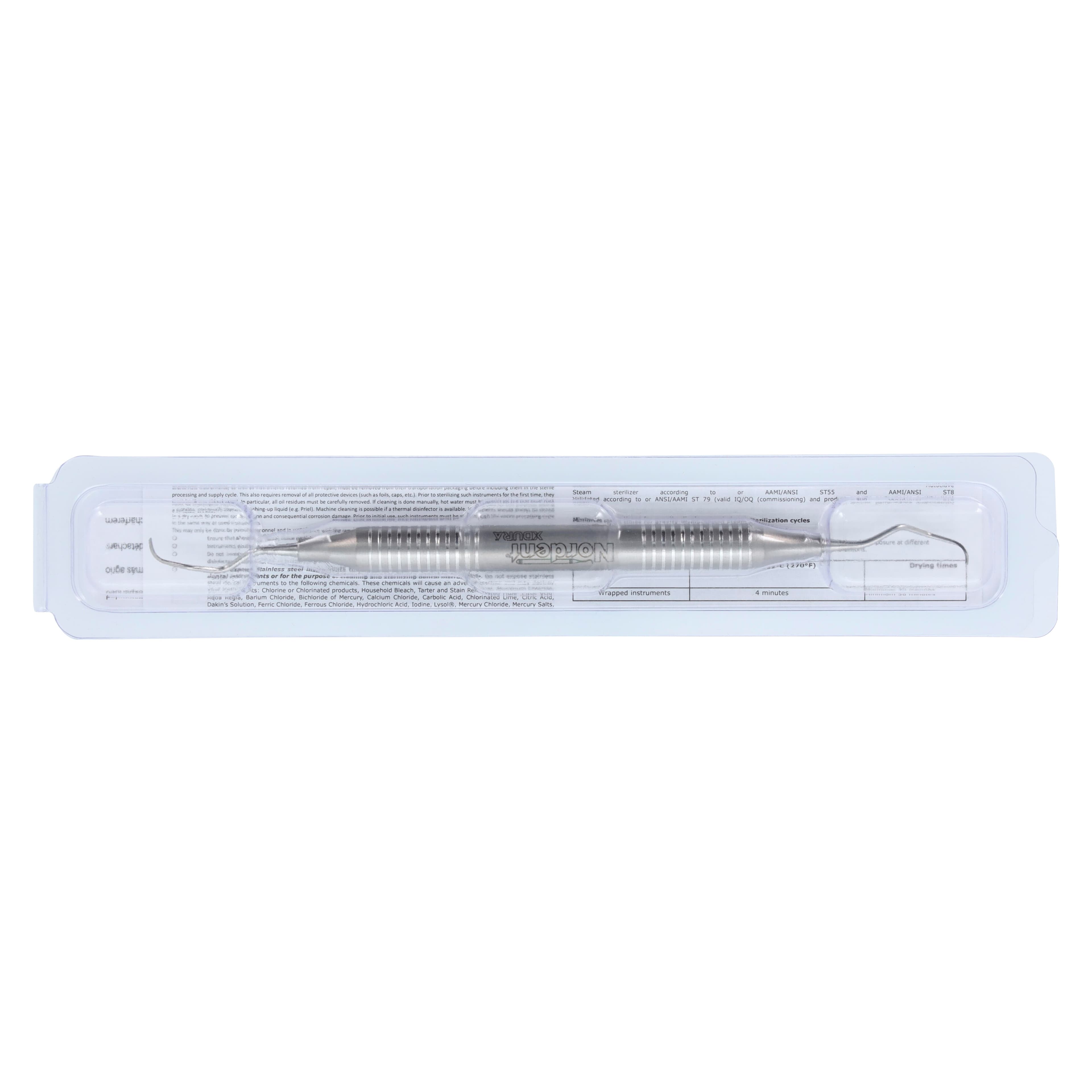Nordent XDURA Universal Curette, Langer #3-4, Double-Ended, DuraLite Round Handle, Stainless Steel, RENSLN3-4 thumbnail 7