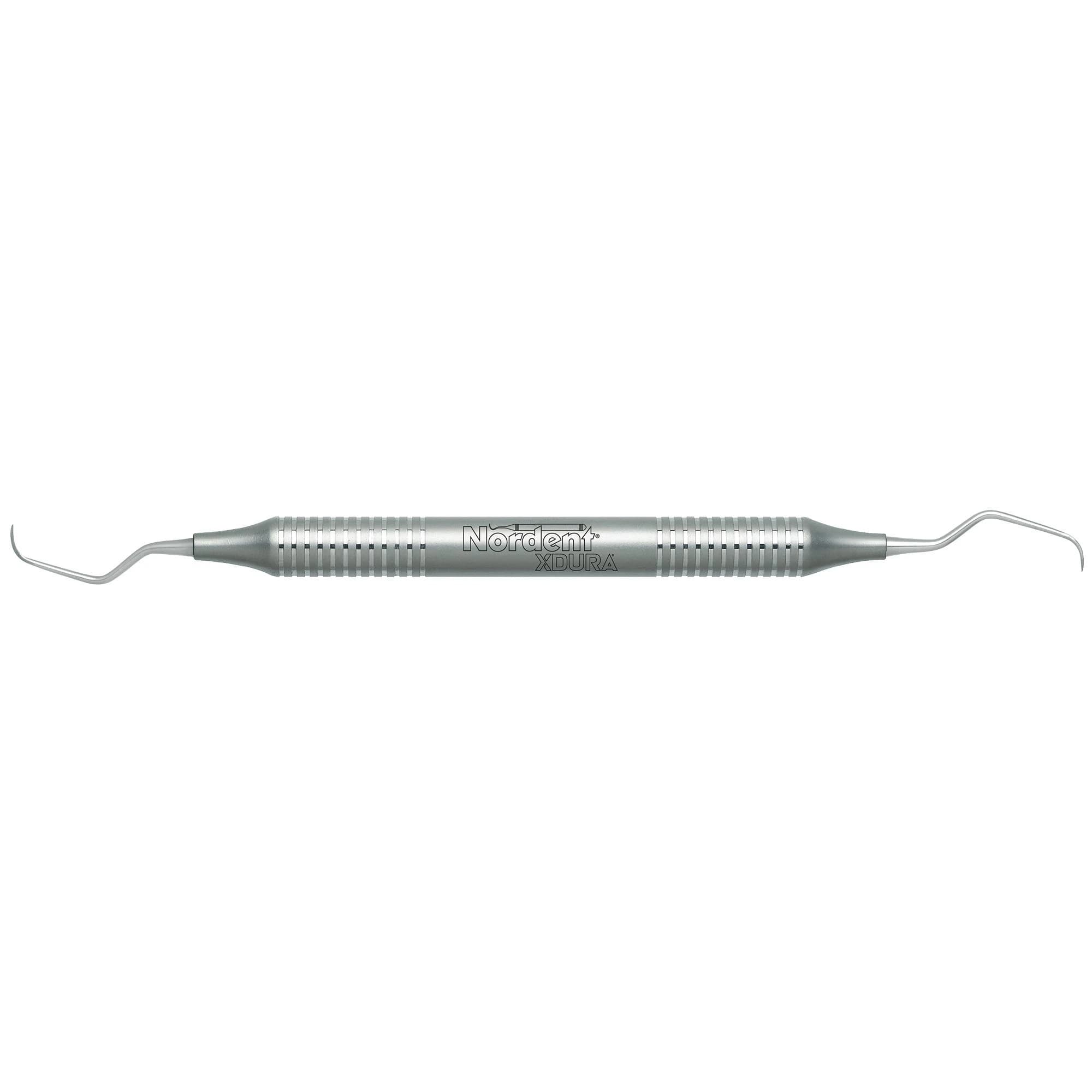 Nordent XDURA Universal Curette, Langer #5-6, Double-End, DuraLite Round Handle, Stainless Steel, RENSLN5-6 - XDURA&reg; Universal Curettes - Langer #5-6 - DuraLite&reg; Round - Image 1