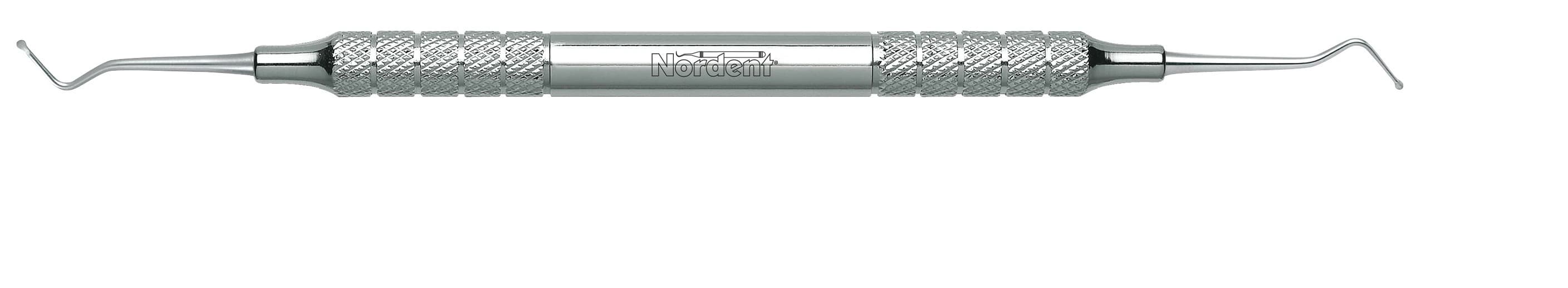 Nordent Excavator #1 Spoon, Double-Ended, 1.2 mm Head Size #17, Standard Handle, Stainless Steel, REC1 - Excavator - Image 1