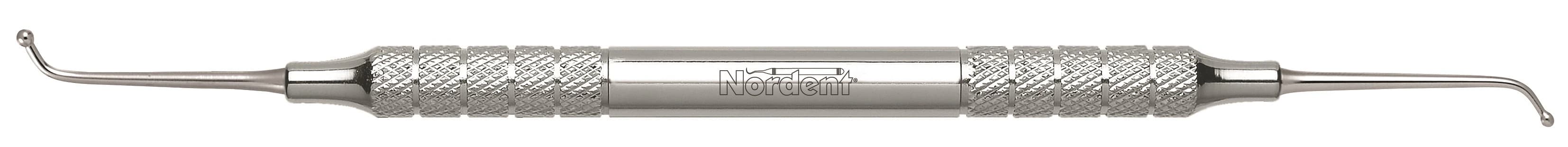 Nordent #43 Double-End Ball Burnisher, Large Ball #4 / Medium Ball #3, Standard Handle, Stainless Steel, RBR43 - Burnisher – # 43, Ball, Standard Handle, Double End - Burnisher – # 43, Ball, Standard Handle, Double End - Image 1