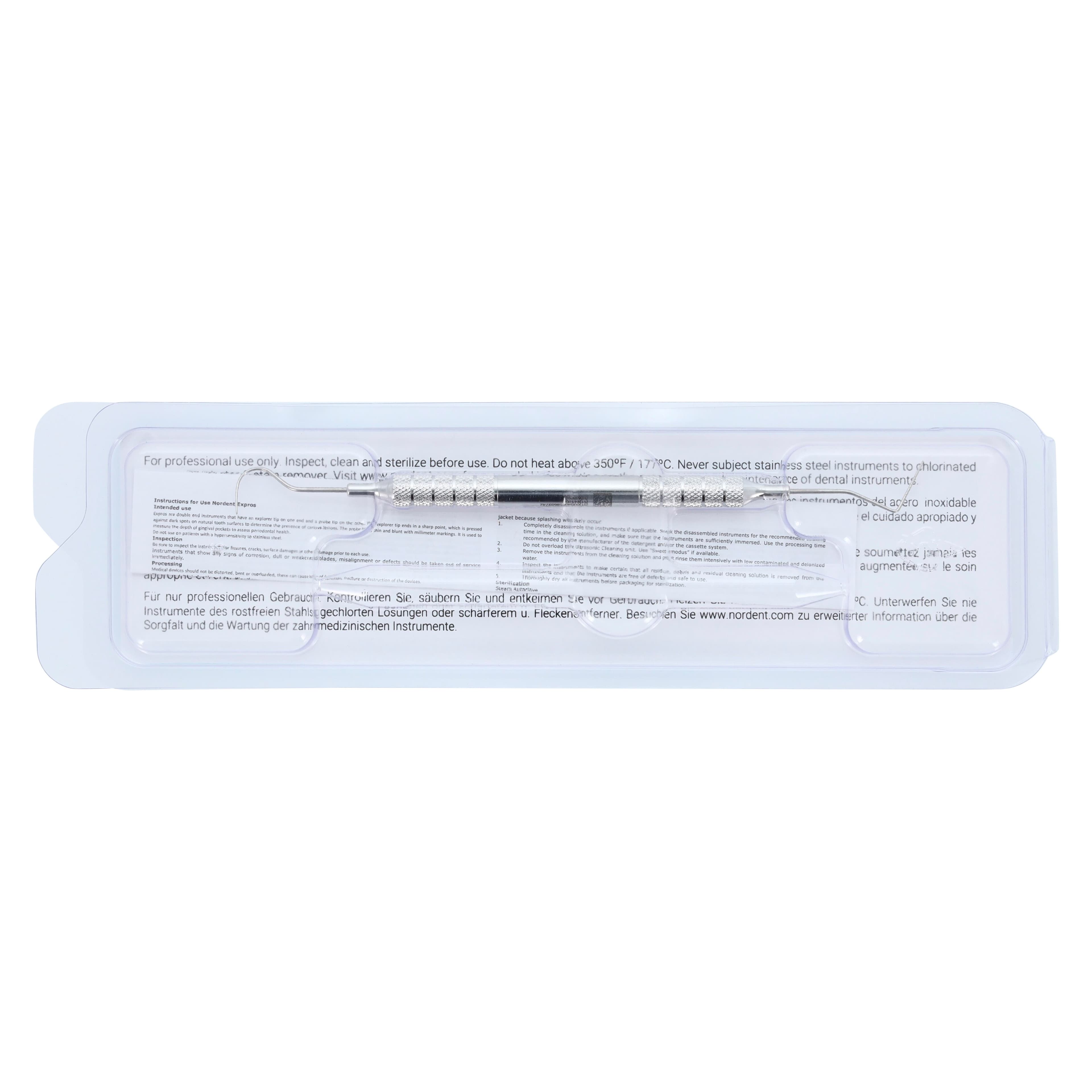 Nordent Expro Double-Ended Williams Probe/Explorer #23, Color Coded, 1-2-3-5-7-8-9-10 mm Markings, Standard Round Handle, RPW-23 thumbnail 7