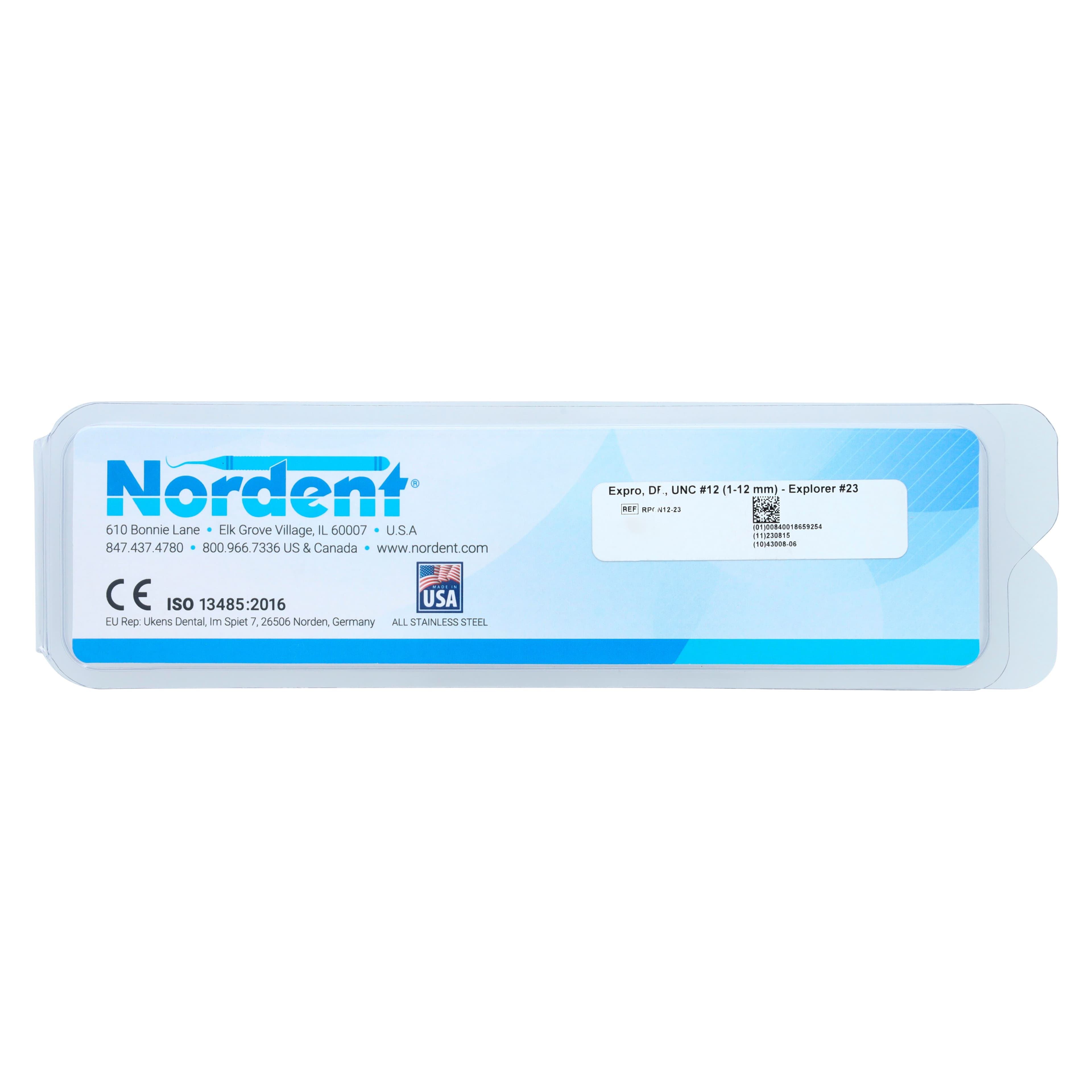 Nordent Color Coded Expro, Double-Ended, Explorer #23 / UNC #12 Probe (1-12 mm), Medium Round Handle, RPCN12-23 thumbnail 6