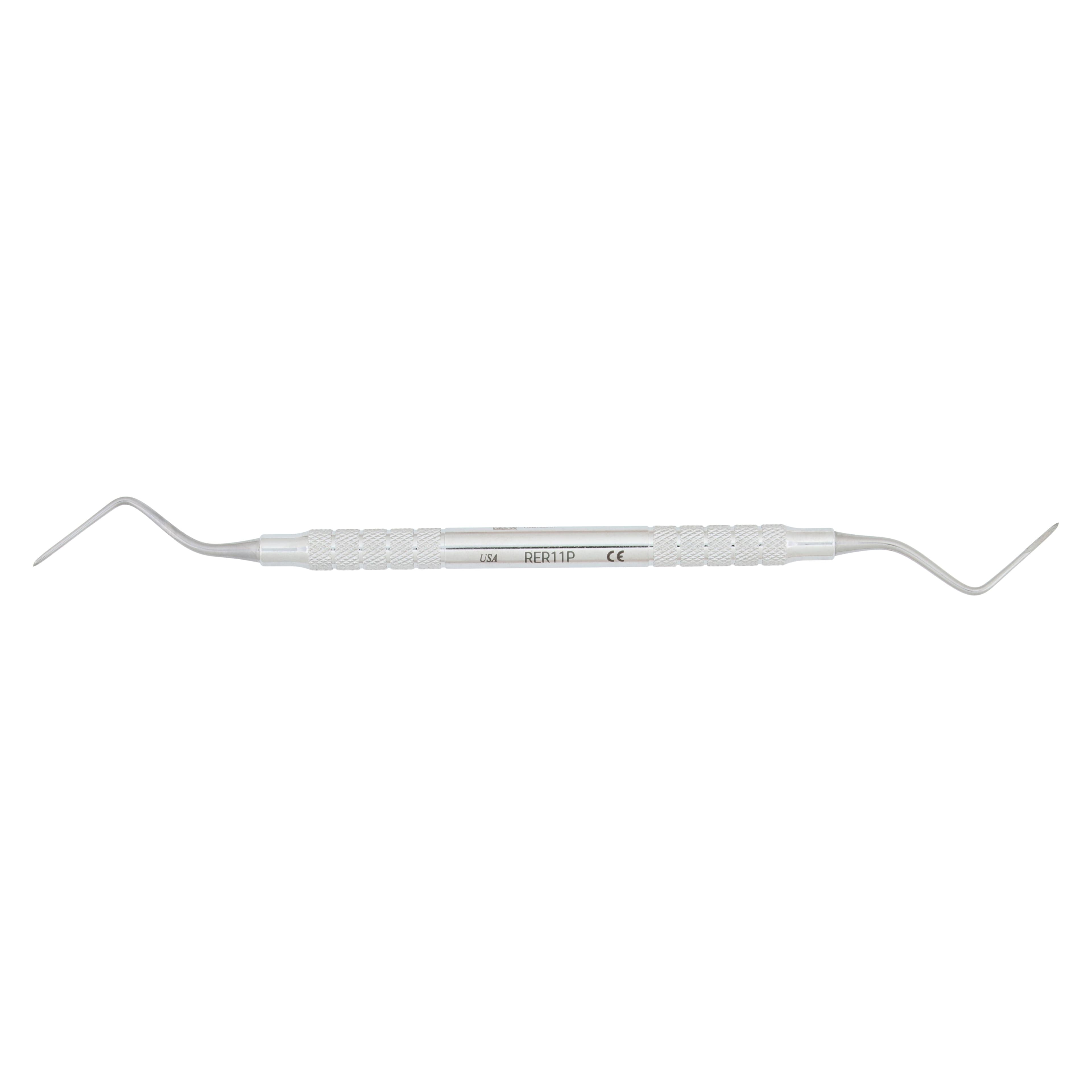 Nordent Root Tip Elevator, Double-Ended, Davis Serrated #11, Pointed Tip, Medium Round Handle, RER11P thumbnail 5