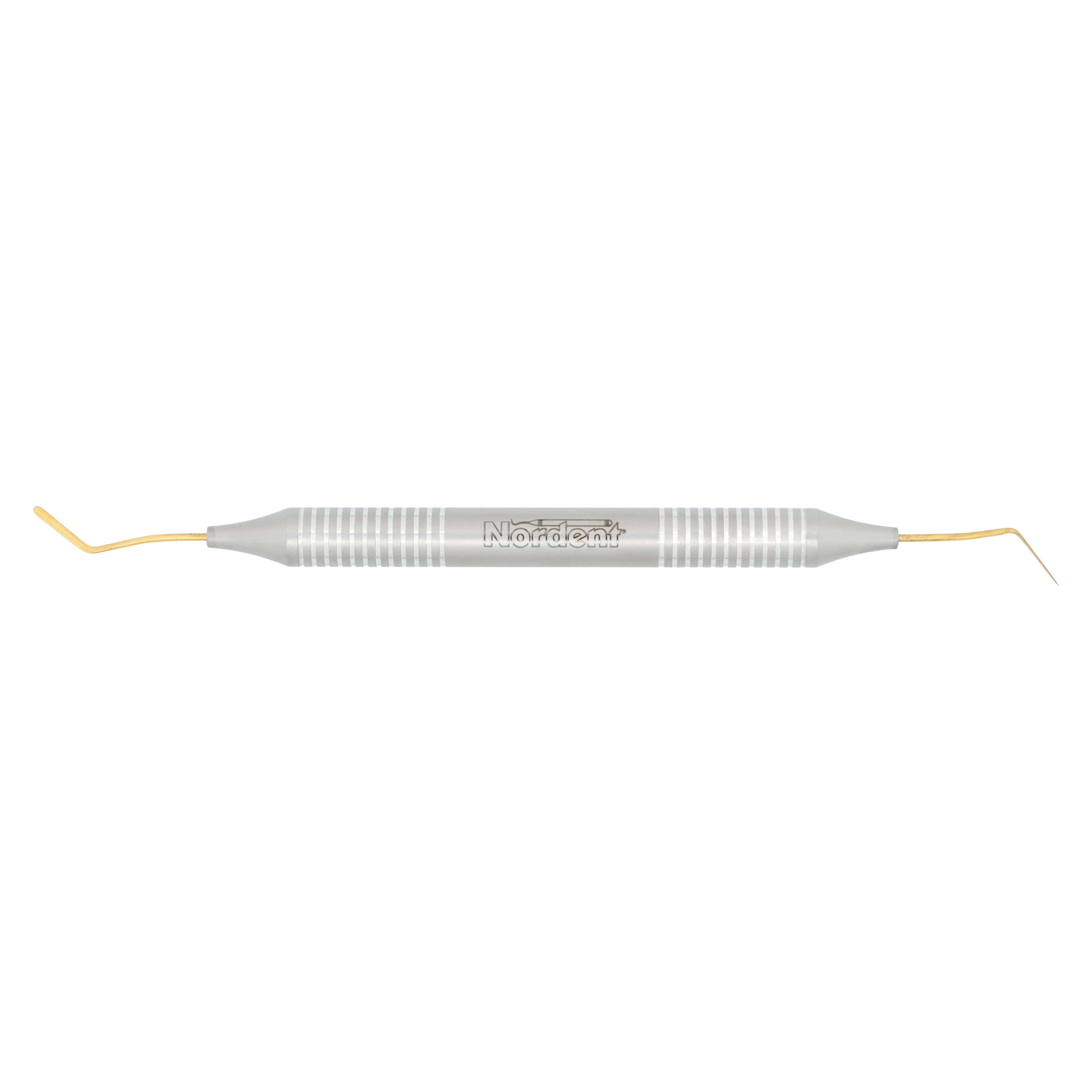 Nordent Ultra-Fine IPC Interproximal Composite Carver, Double-End, Titanium-Coated, DuraLite Round Handle, RECAIPCT - Ultra-Fine IPC Composite Restoration Instrument DURALite Round Handle Double-end - Image 1