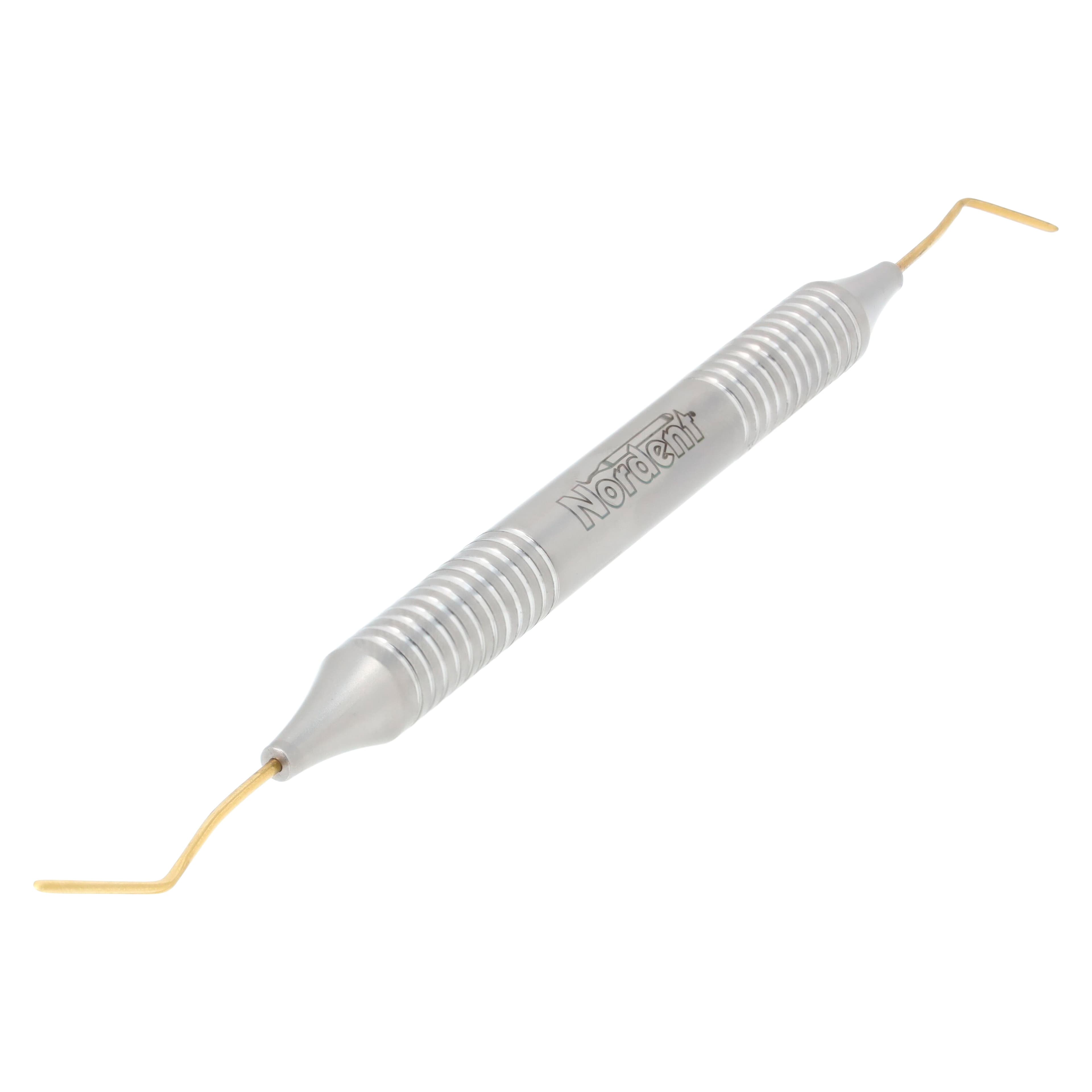 Nordent Ultra-Fine IPC Interproximal Composite Carver, Double-End, Titanium-Coated, DuraLite Round Handle, RECAIPCT thumbnail 2