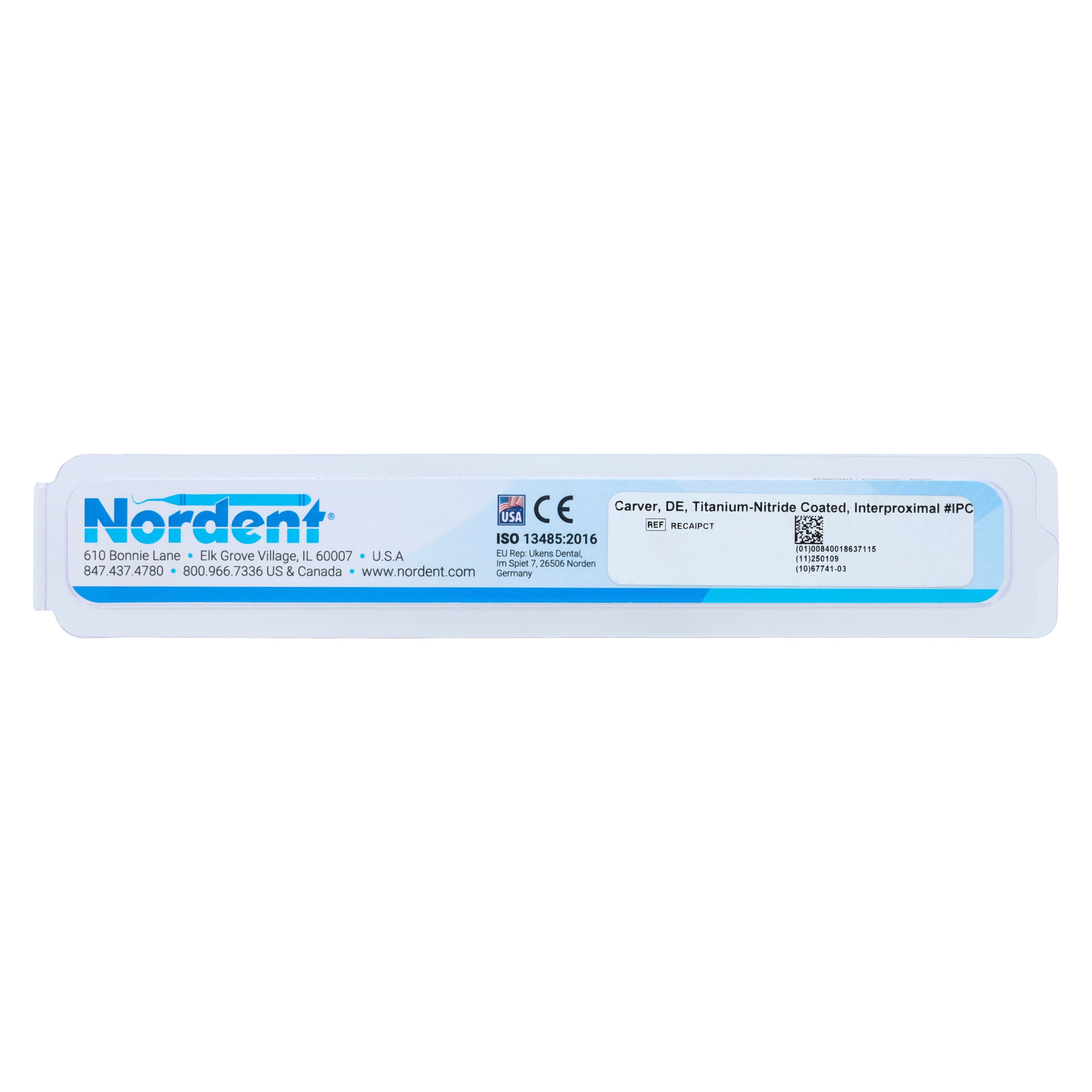Nordent Ultra-Fine IPC Interproximal Composite Carver, Double-End, Titanium-Coated, DuraLite Round Handle, RECAIPCT thumbnail 6
