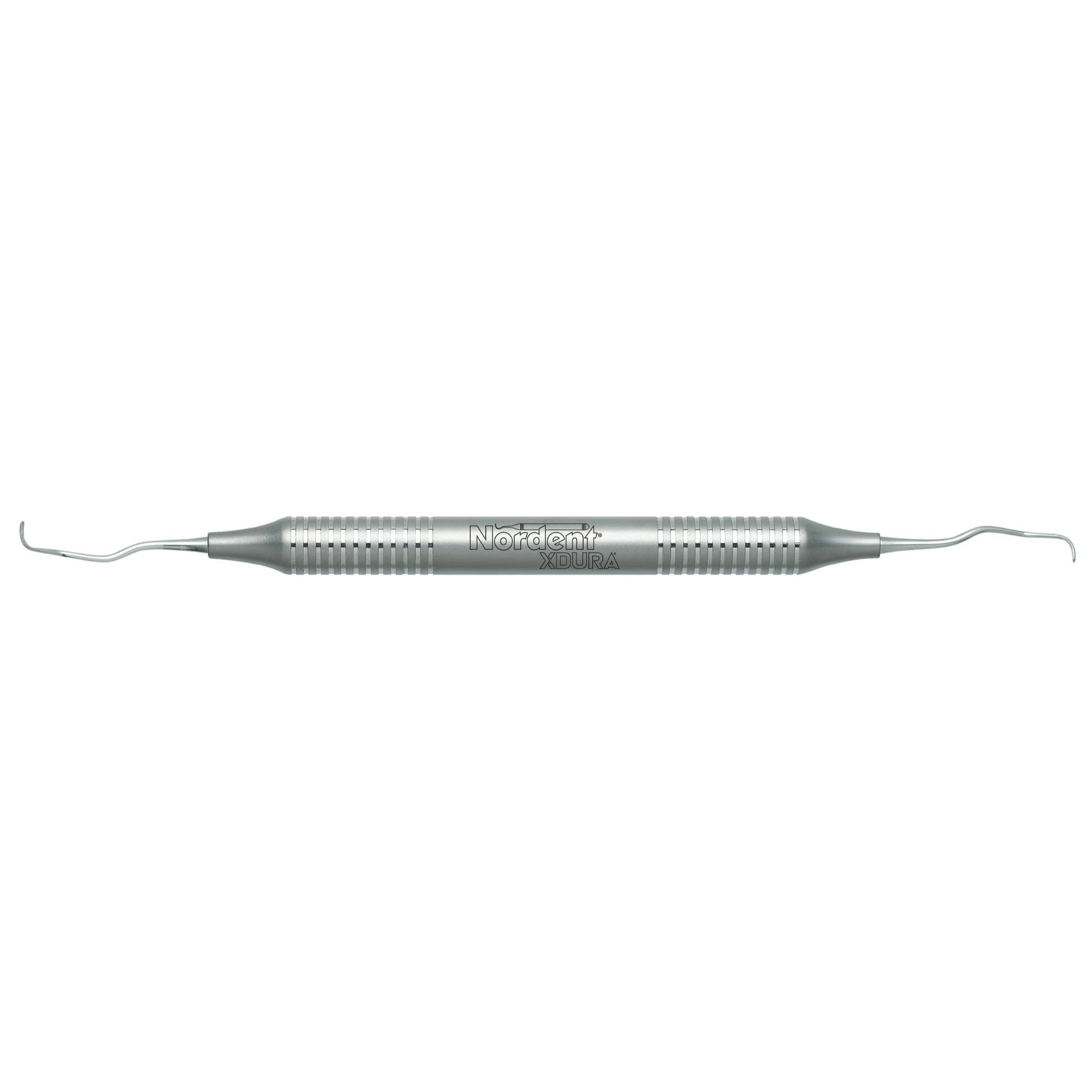 Nordent XDURA Gracey Curette #11/12, Double End, DuraLite Round Handle, Stainless Steel, RENSGRA11-12 - XDura Curette DE Grace #11/12 - Image 1