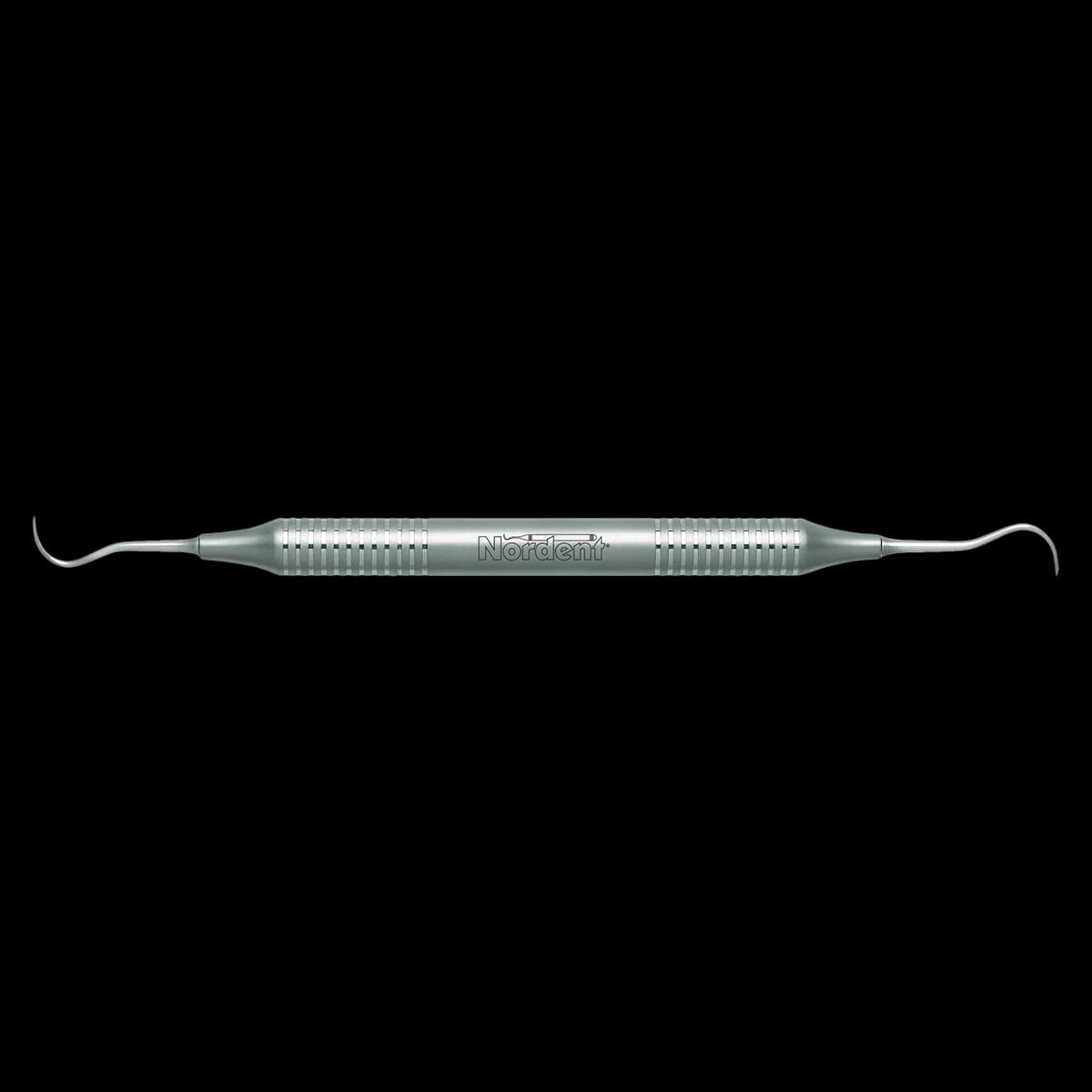 Nordent Classic Scaler, Double-Ended Anterior Sickle N5-N5S Thin, DuraLite Round Handle, Stainless Steel, RESCN5-5S - Scaler DE Anterior Sickle N5-N5S Thin DuraLite ROUND - Image 1