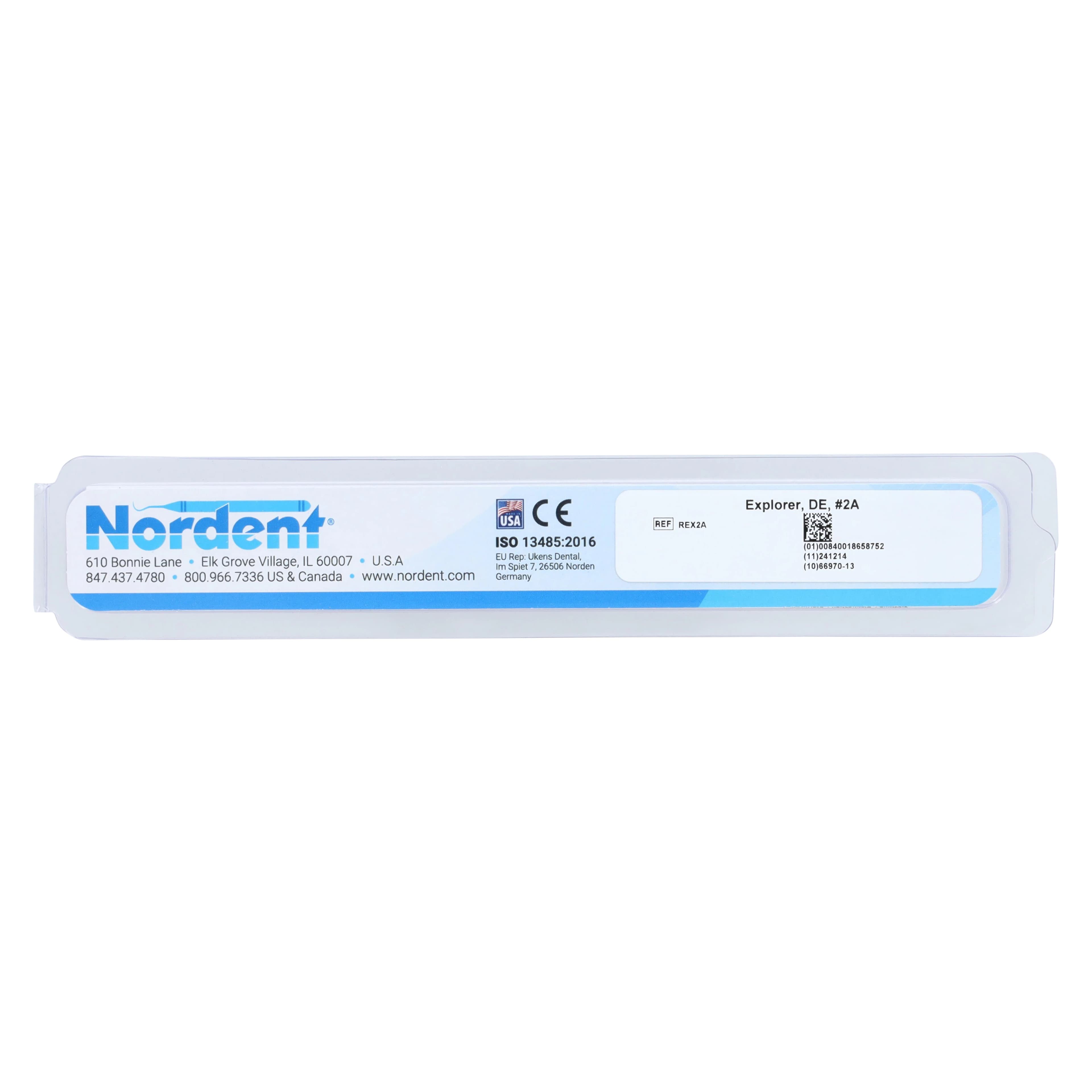 Nordent Double-Ended Explorer #2A, Medium Round Handle, Stainless Steel, REX2A thumbnail 6