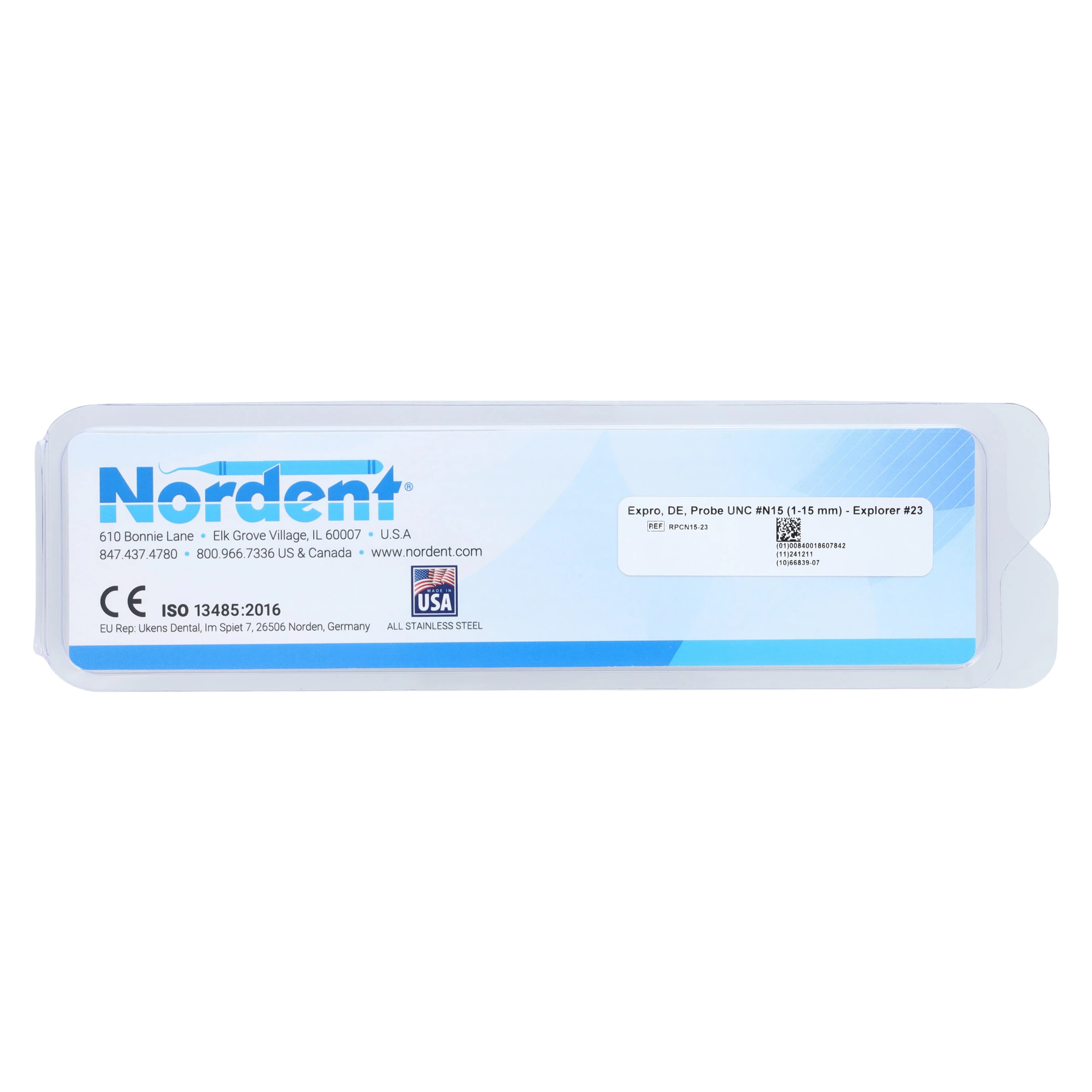 Nordent Color Coded Expro, Double-Ended Explorer #23 / UNC #N15 Probe (1-15 mm), Medium Round Handle, RPCN15-23 thumbnail 6