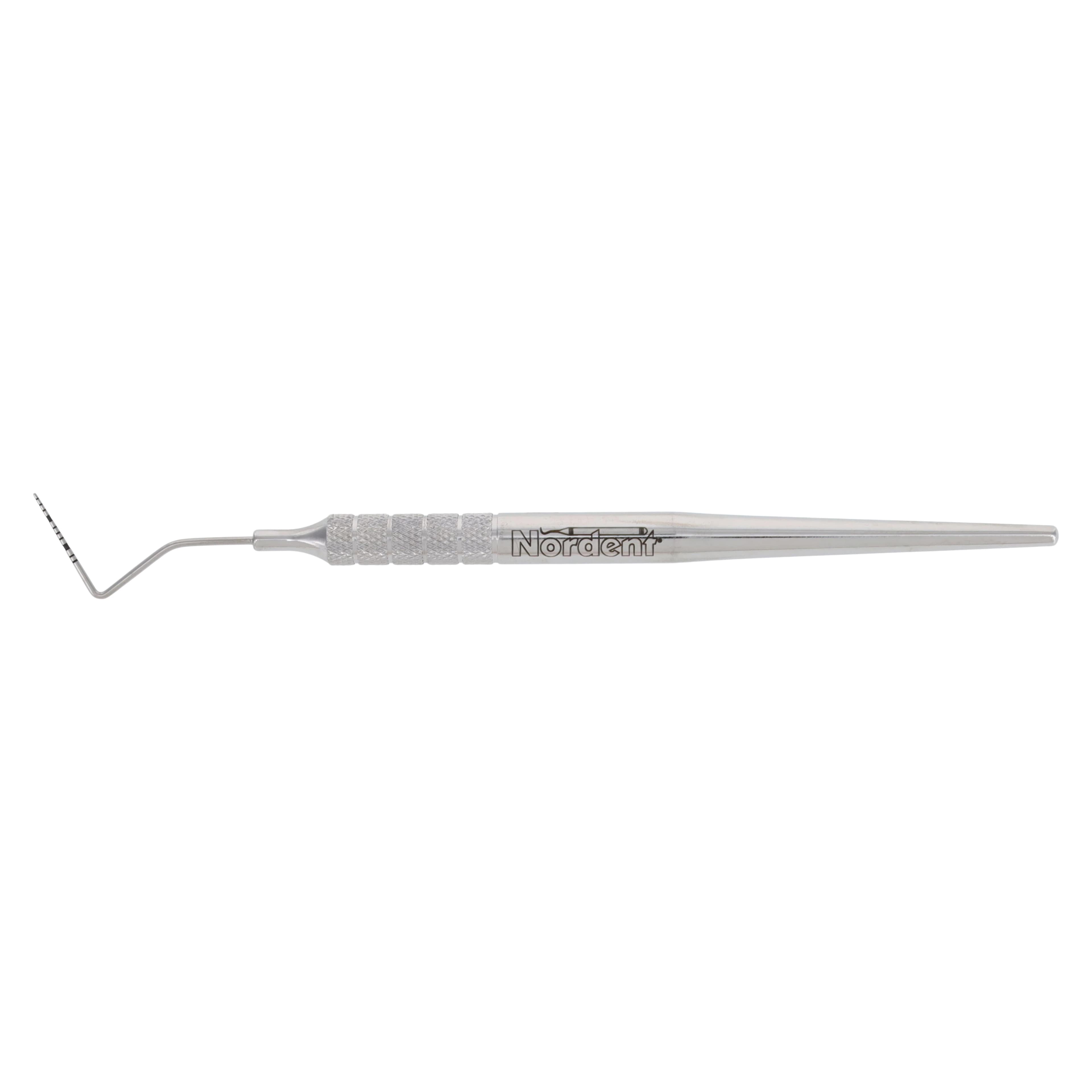 Nordent Color Coded Single-Ended Periodontal Probe, UNC #12 (1-12 mm), Medium Round Handle, RPCN12 - Color Coded Probes - Single-Ended - UNC #12 (1-12) - Medium Round - Image 1