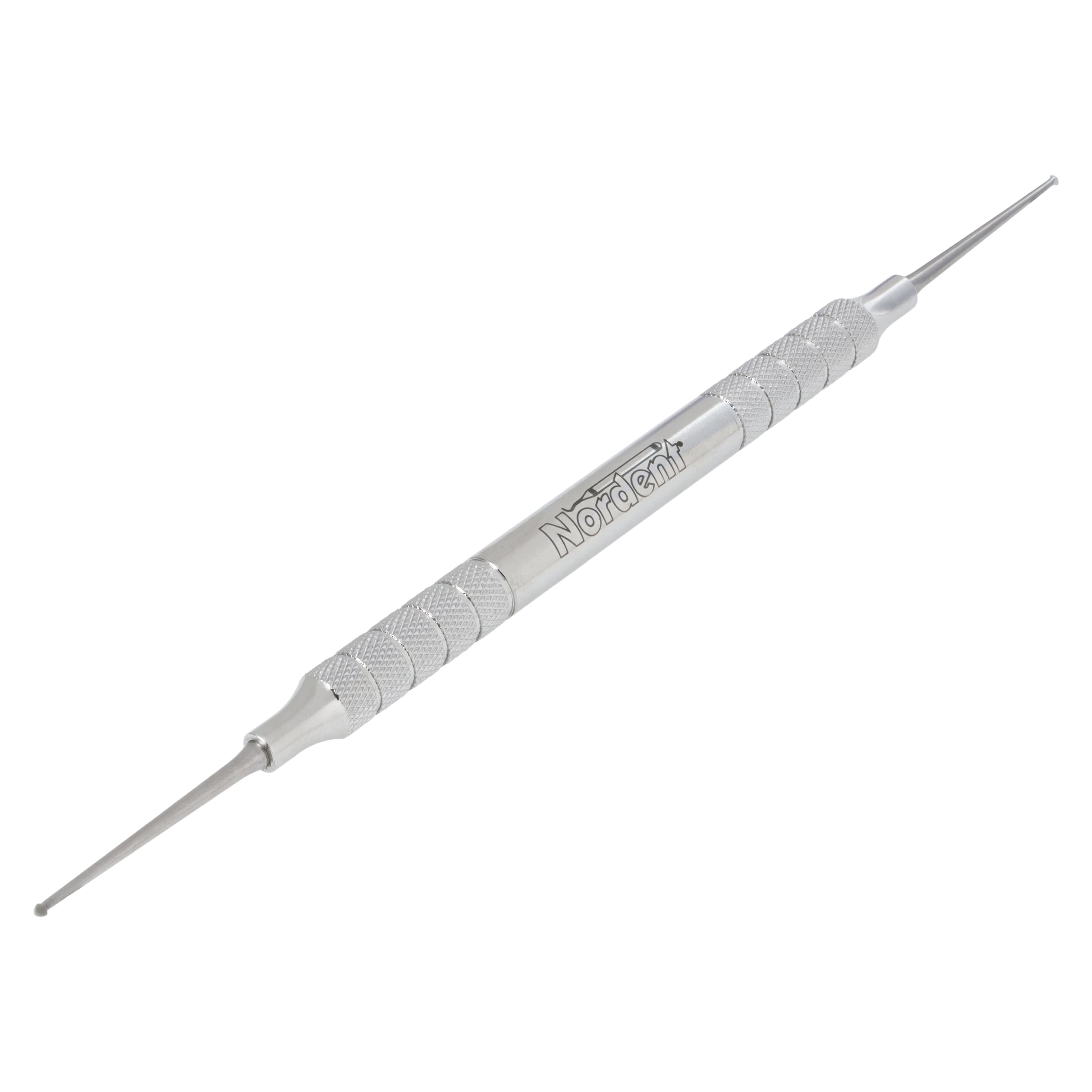Nordent Cleoid-Discoid Carver #1 (90-93), Double-Ended, Medium Round Handle, 1.5 mm Blade, Stainless Steel thumbnail 2