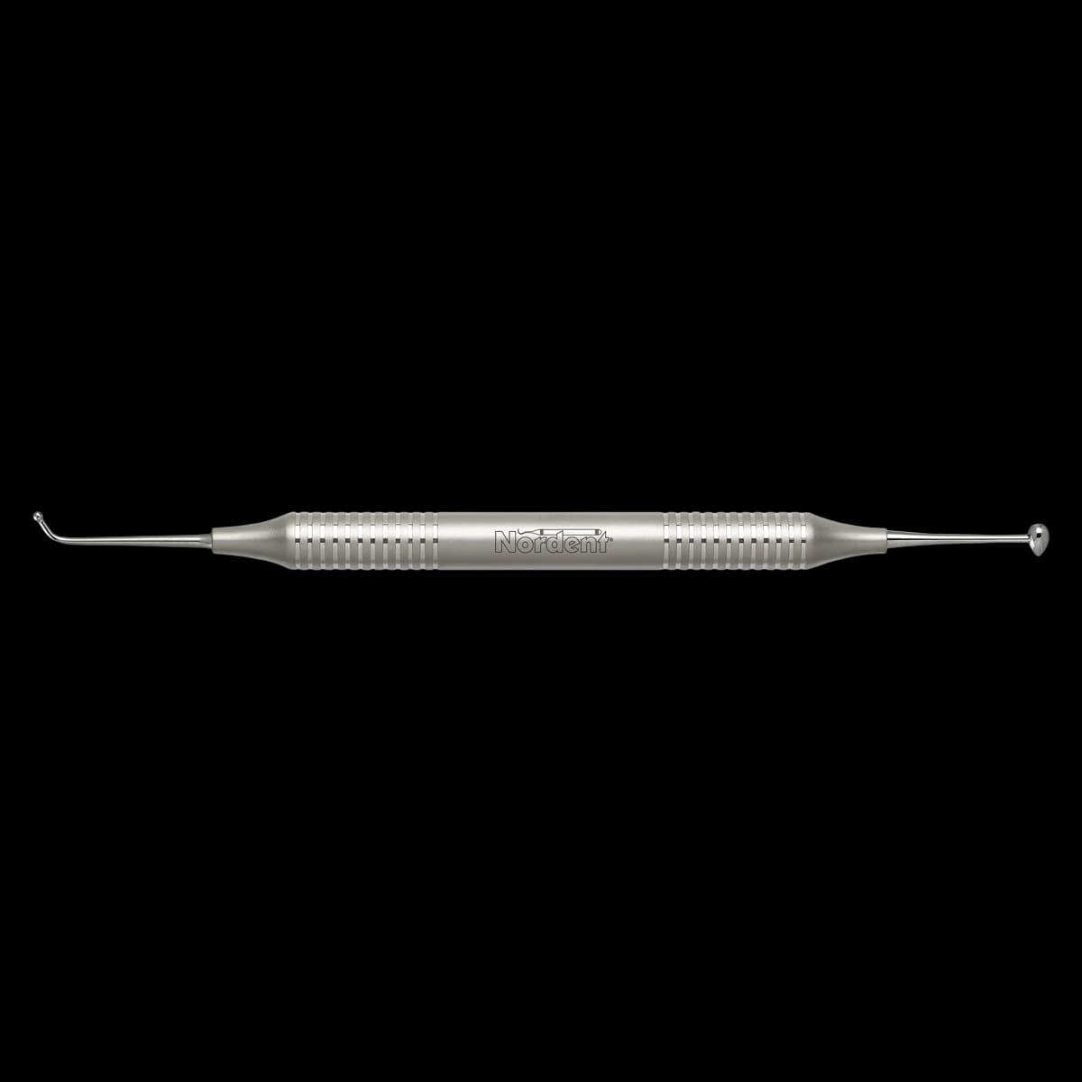 Nordent #27-29 Double-Ended Ball/Football Burnisher, 1.6 mm/3.6 mm, High Carbon Stainless Steel, DuraLite Round Handle, REBR27-29 - Burnishers - Medium Ball #27/Football #29 - DuraLite&reg; Round - Image 1