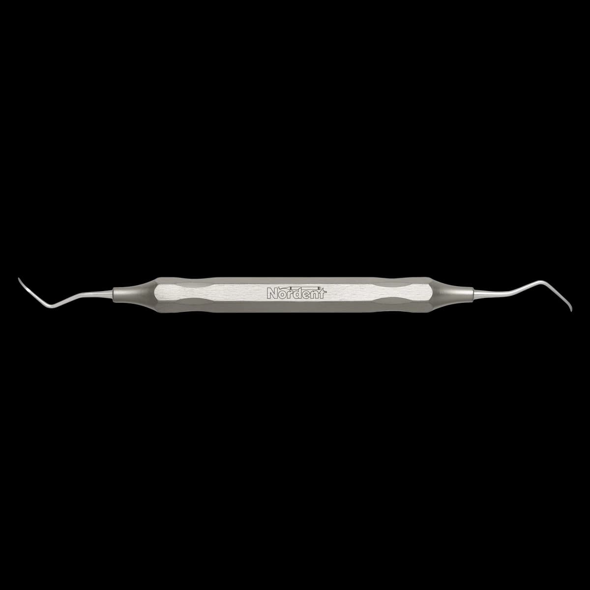 Nordent Scalette Posterior N135, Double End, DuraLite Hexagonal Handle, Stainless Steel, ESCN135 - Scalette® – # N135, Posterior, Standard Handle, Double End - DuraLite® Hexagonal Handle - Image 1