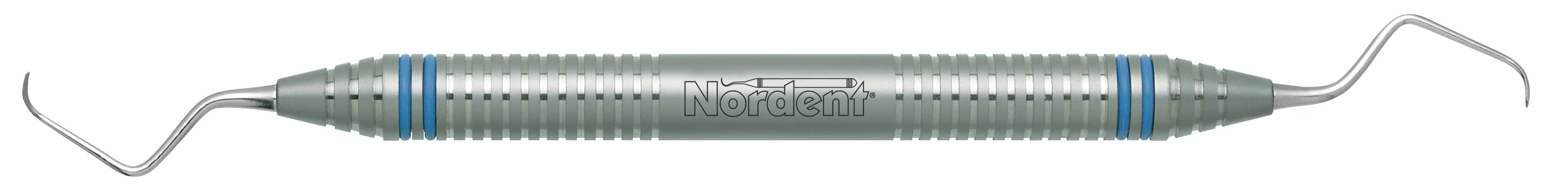 Nordent Classic Gracey Curette #9-10, Double-Ended, DuraLite ColorRings Handle, Stainless Steel, Each - Classic Gracey Curettes - #9-10 - DuraLite&reg; ColorRings - Image 1