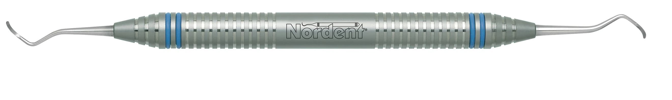 Nordent Columbia #13/14 Universal Curette, Double End, DuraLite ColorRings Handle, Stainless Steel, Each - Universal Curette – # 13//14 Columbia, Double End - DuraLite® ColorRings™ Handle - Image 1