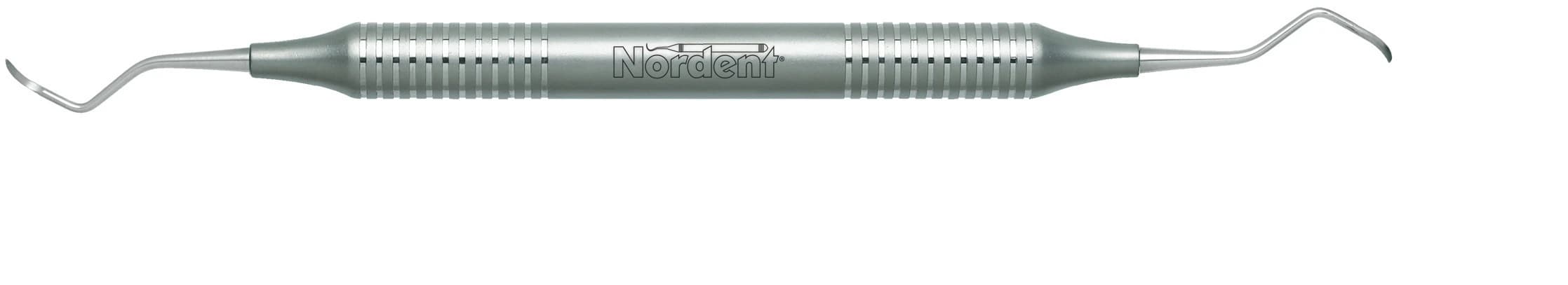 Nordent McCall #13S-14S Double-End Curette, DuraLite Round Handle, Stainless Steel, RESCM13S-14S - 13S-14S Mccall De Curette Duralite Round Handle - Image 1