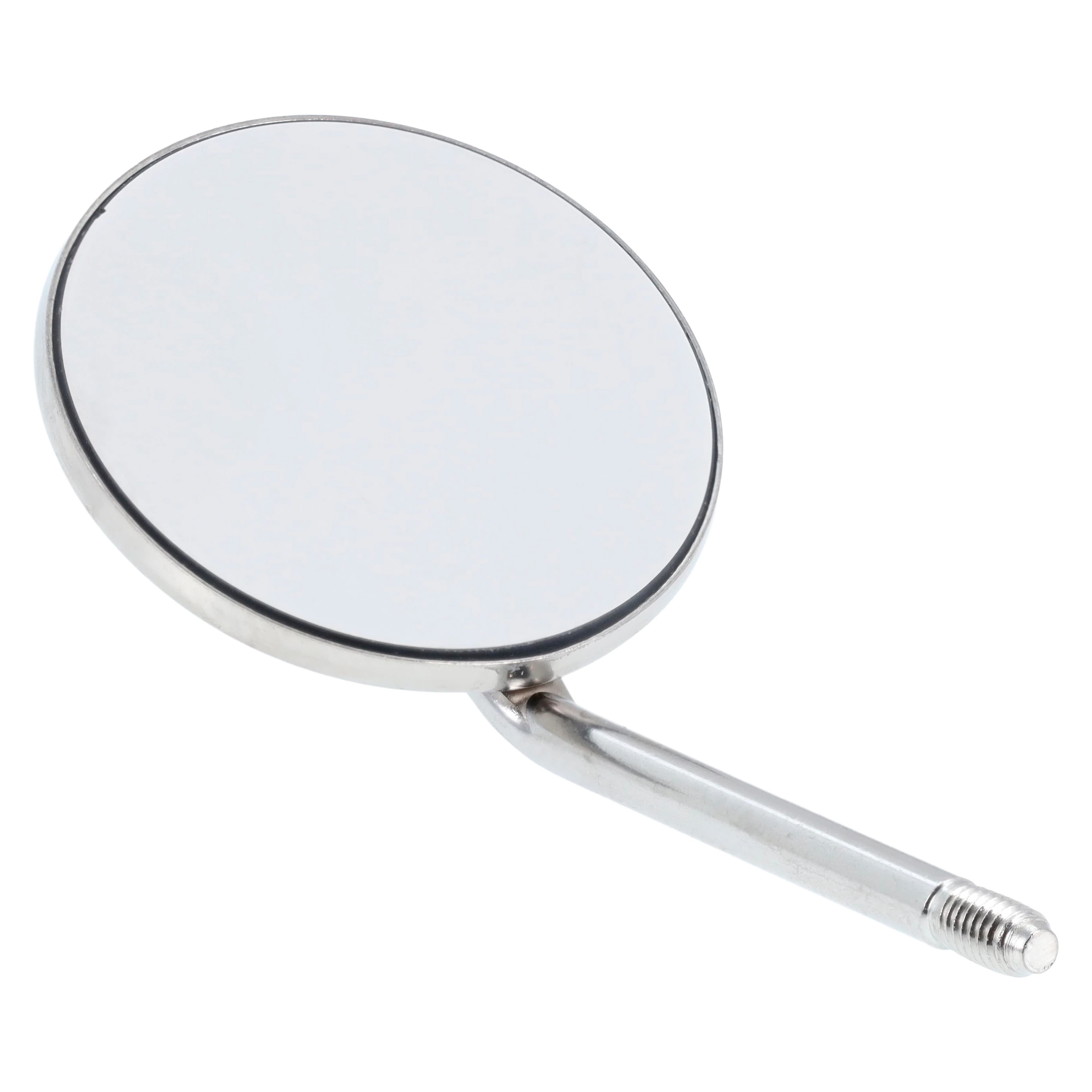 Nordent Front Surface Mirror Head, Single-Sided Simple Stem, #5, 15/16" (24 mm), Stainless Steel, Rhodium Coated - Front Surface Mirror Heads - Single Simple Stem #5 - Image 1