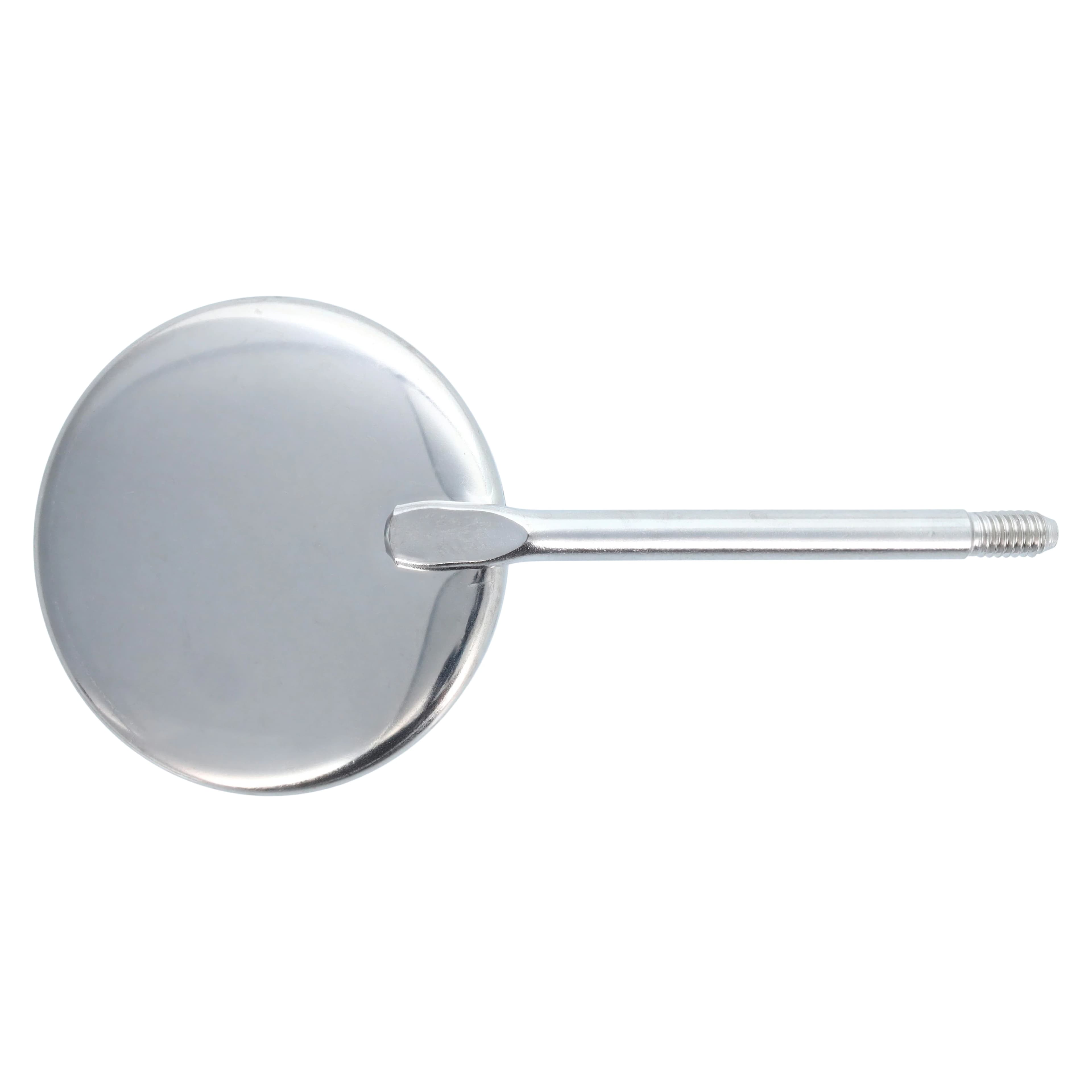 Nordent Front Surface Mirror Head, Single-Sided Simple Stem, #5, 15/16" (24 mm), Stainless Steel, Rhodium Coated thumbnail 4