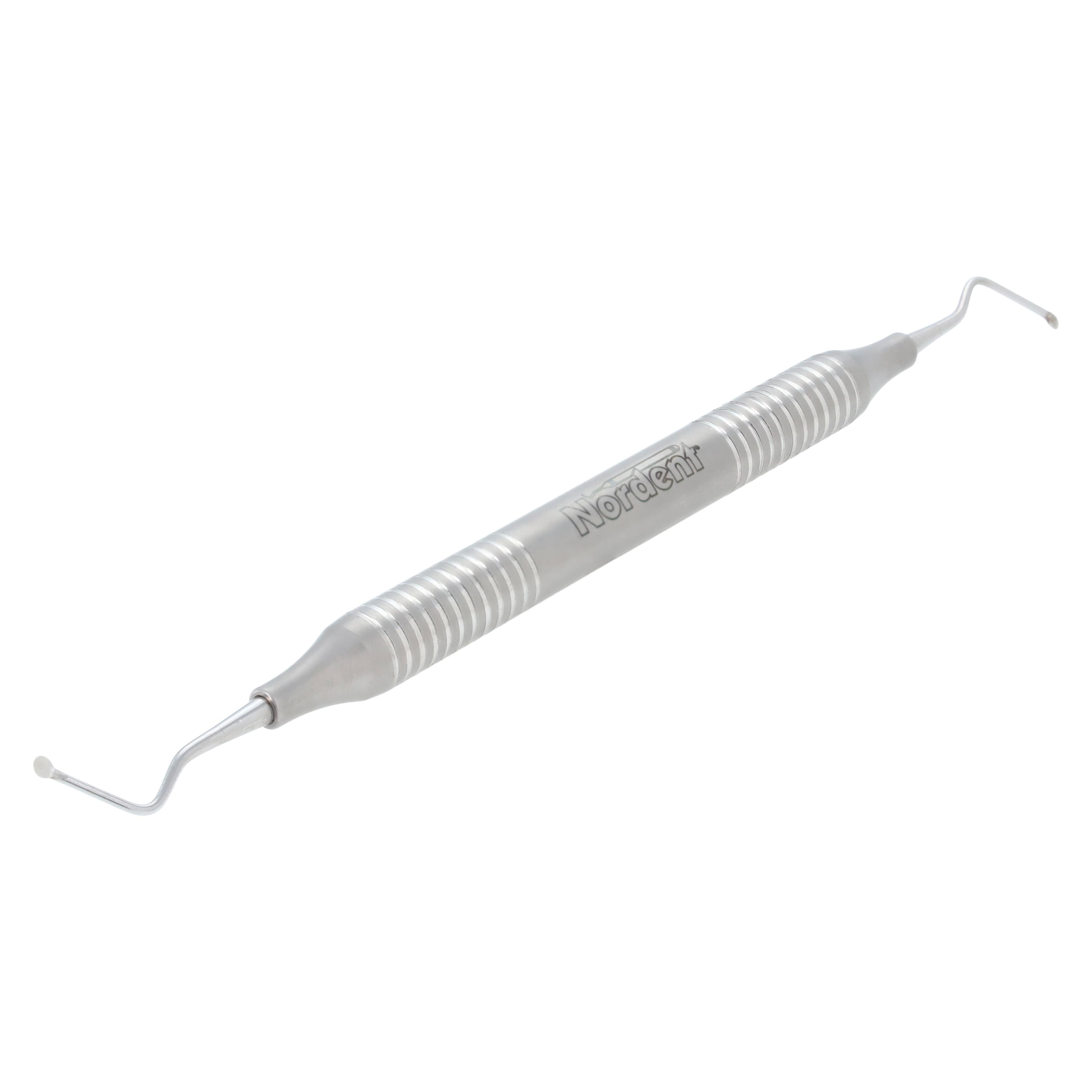 Nordent Excavator, Long Shank Spoon #14, Double-Ended, 2.4mm, Head Size #20, DuraLite Round Handle, REEC14 thumbnail 2